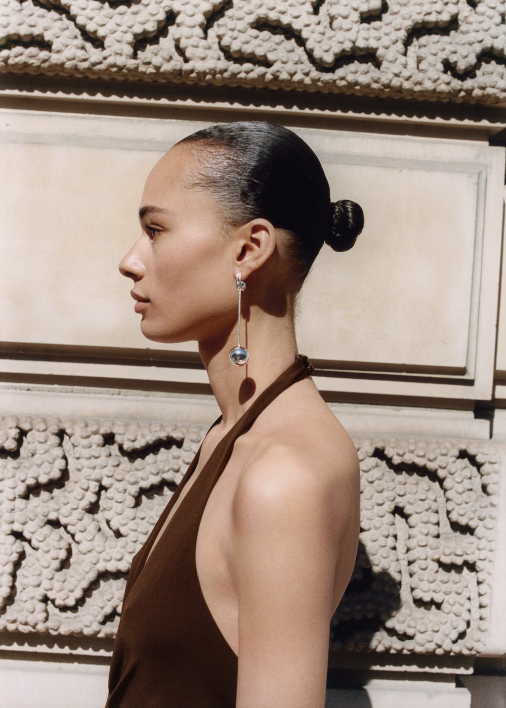 Thread sphere earrings