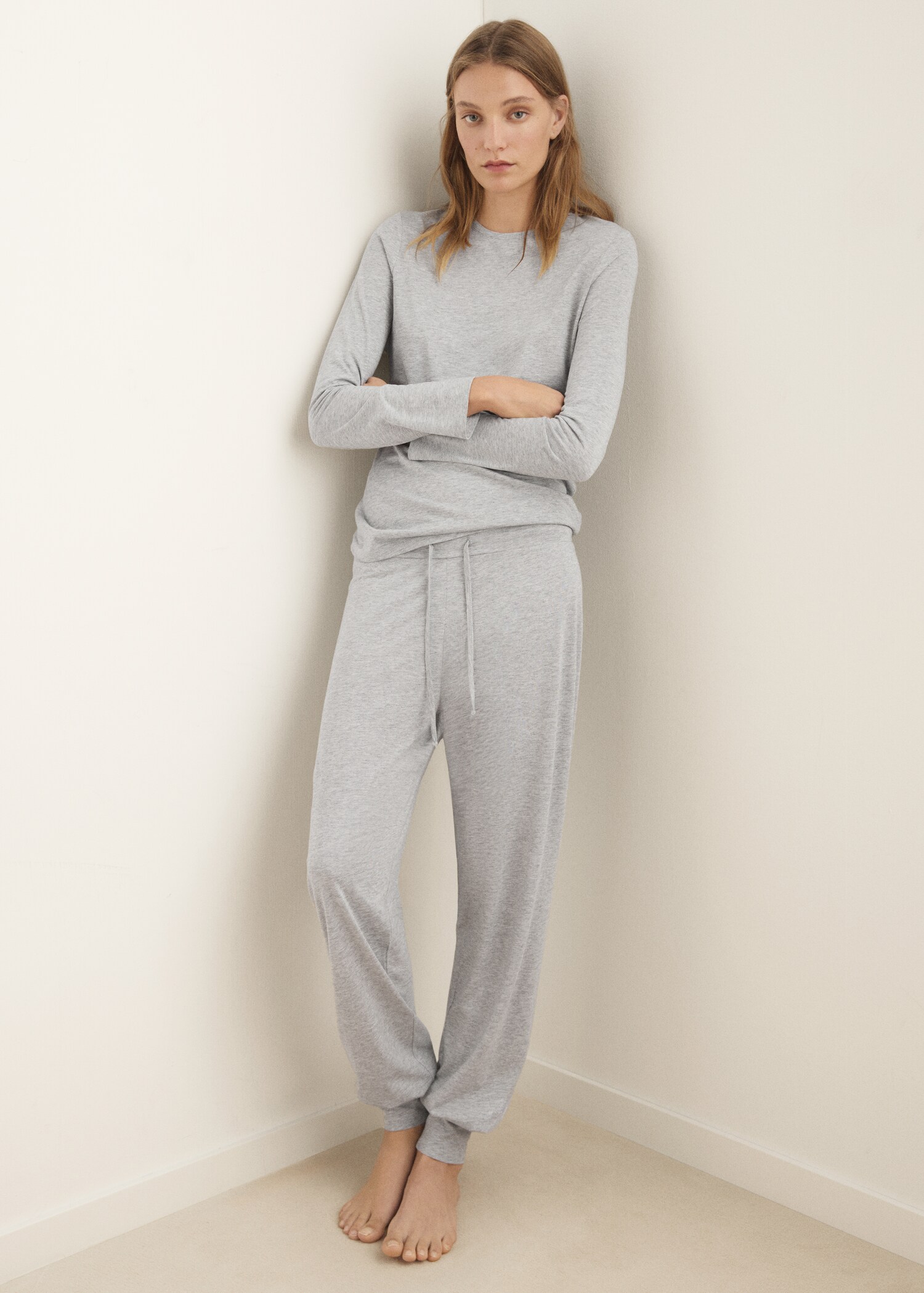 Lyocell pyjamasbyxa i bomull - Allmän bild