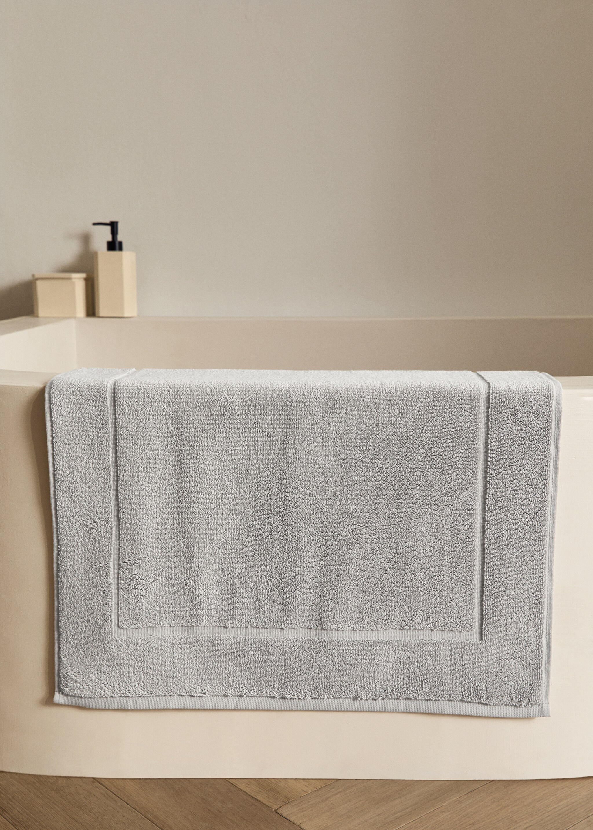 100% cotton bathroom mat - General plane, Light Heather Grey. Ref: 17081555-00.