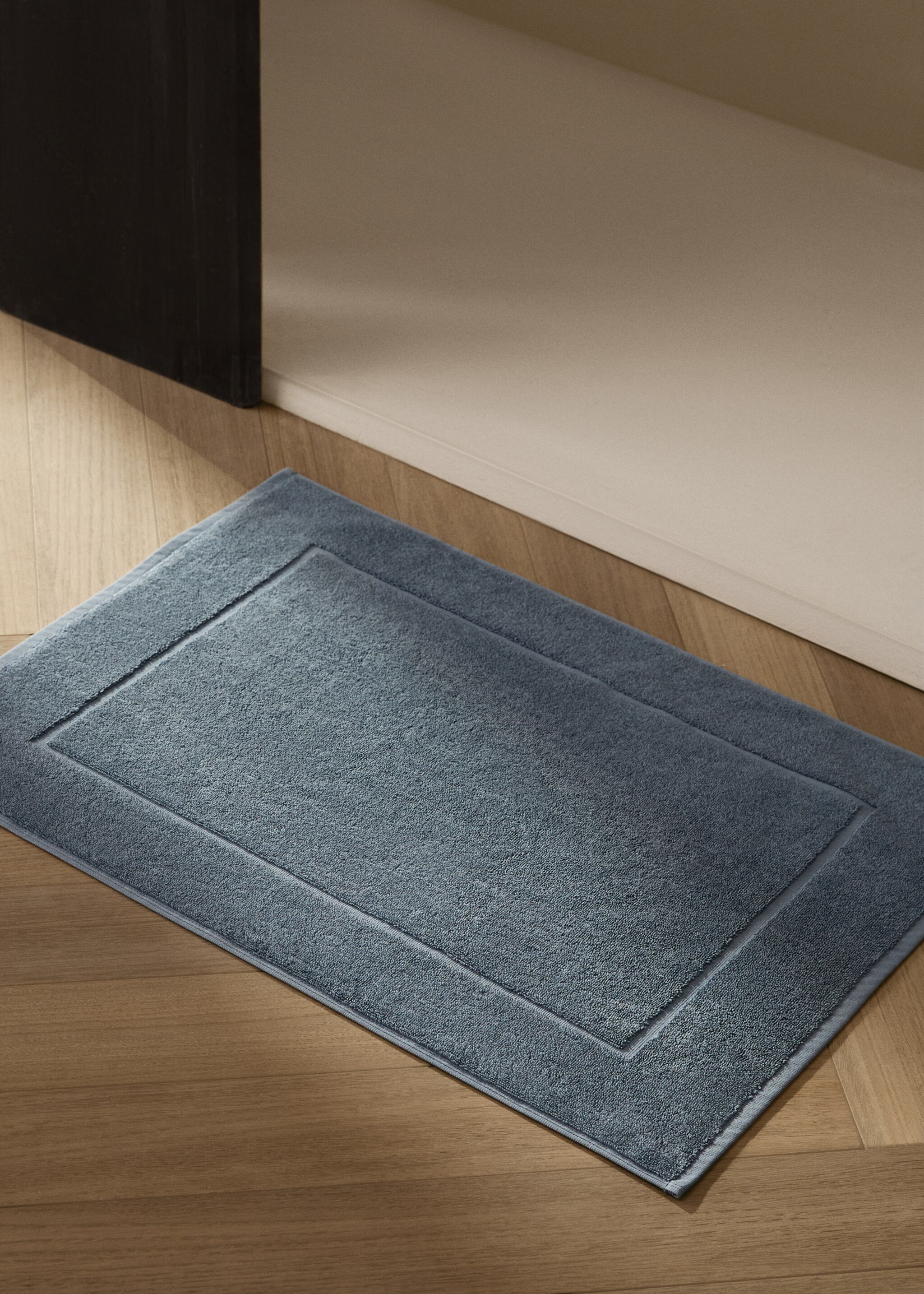 Cotton bath mat - General plane, Blue. Ref: 17081563-00.