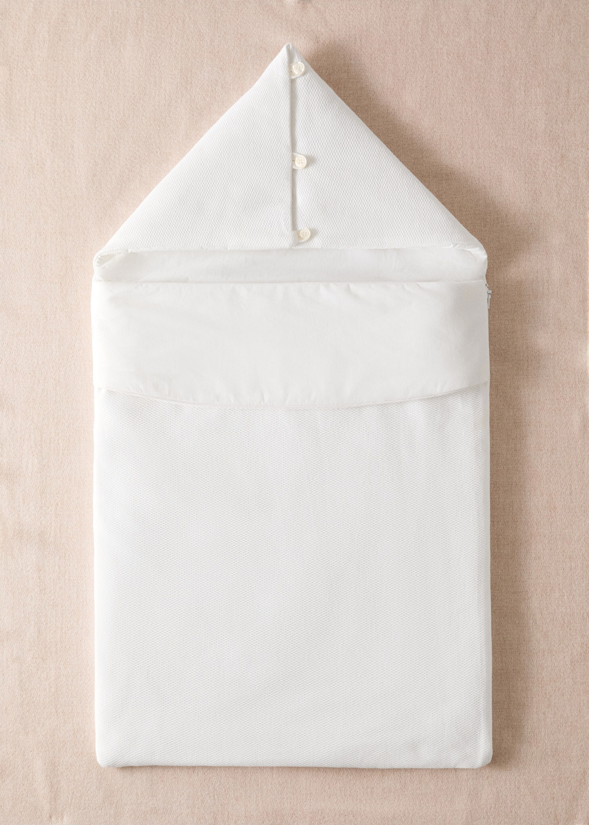 Saco paseo algodón cierre detalle - Plano general, Blanco. Ref: 17081567-00.