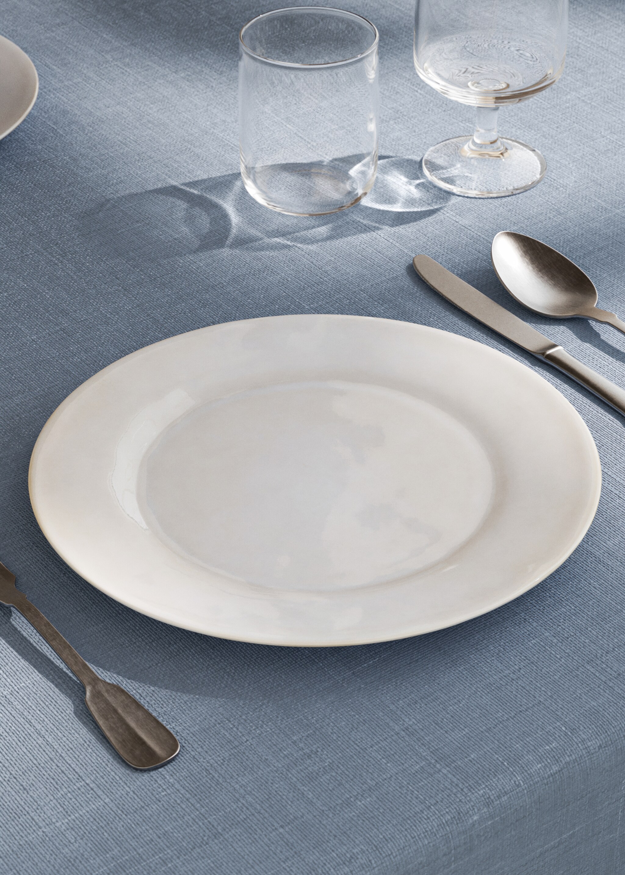 Organic-style dinner plate - General plane, Off White. Ref: 17082033-00.