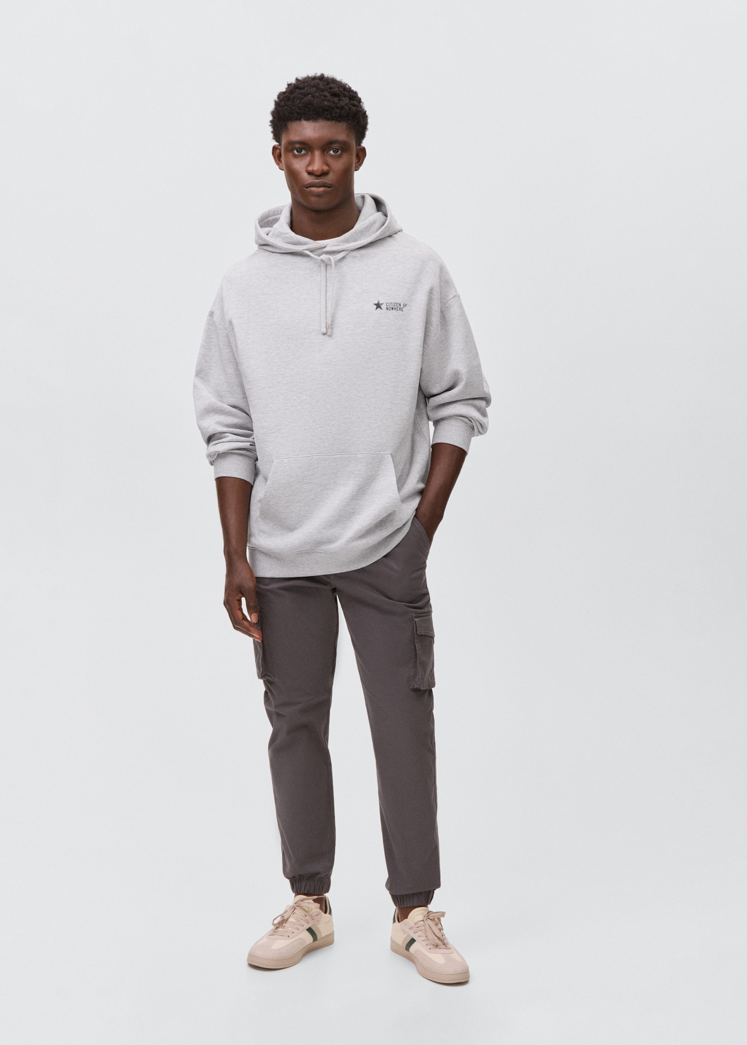 Sweat-shirt imprimé capuche - Plan général