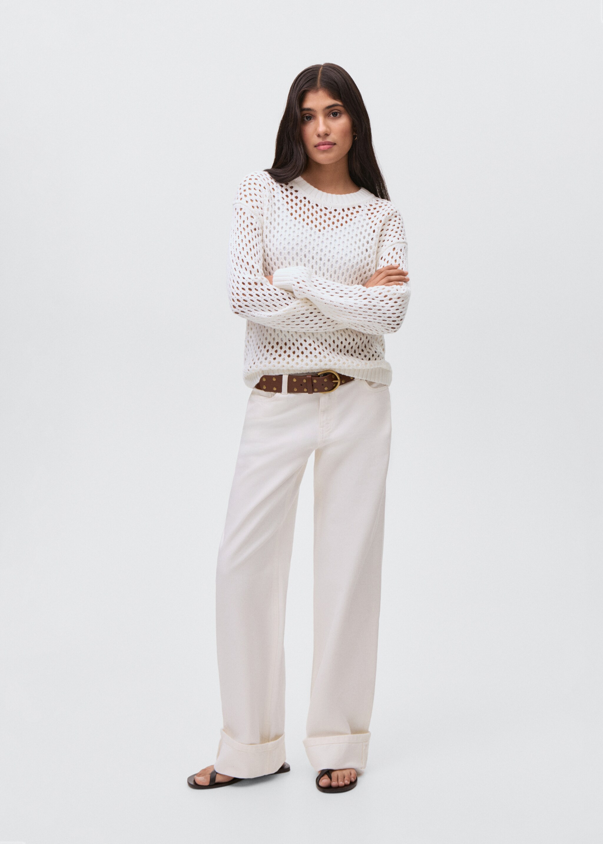 Openwork knit sweater - General plane