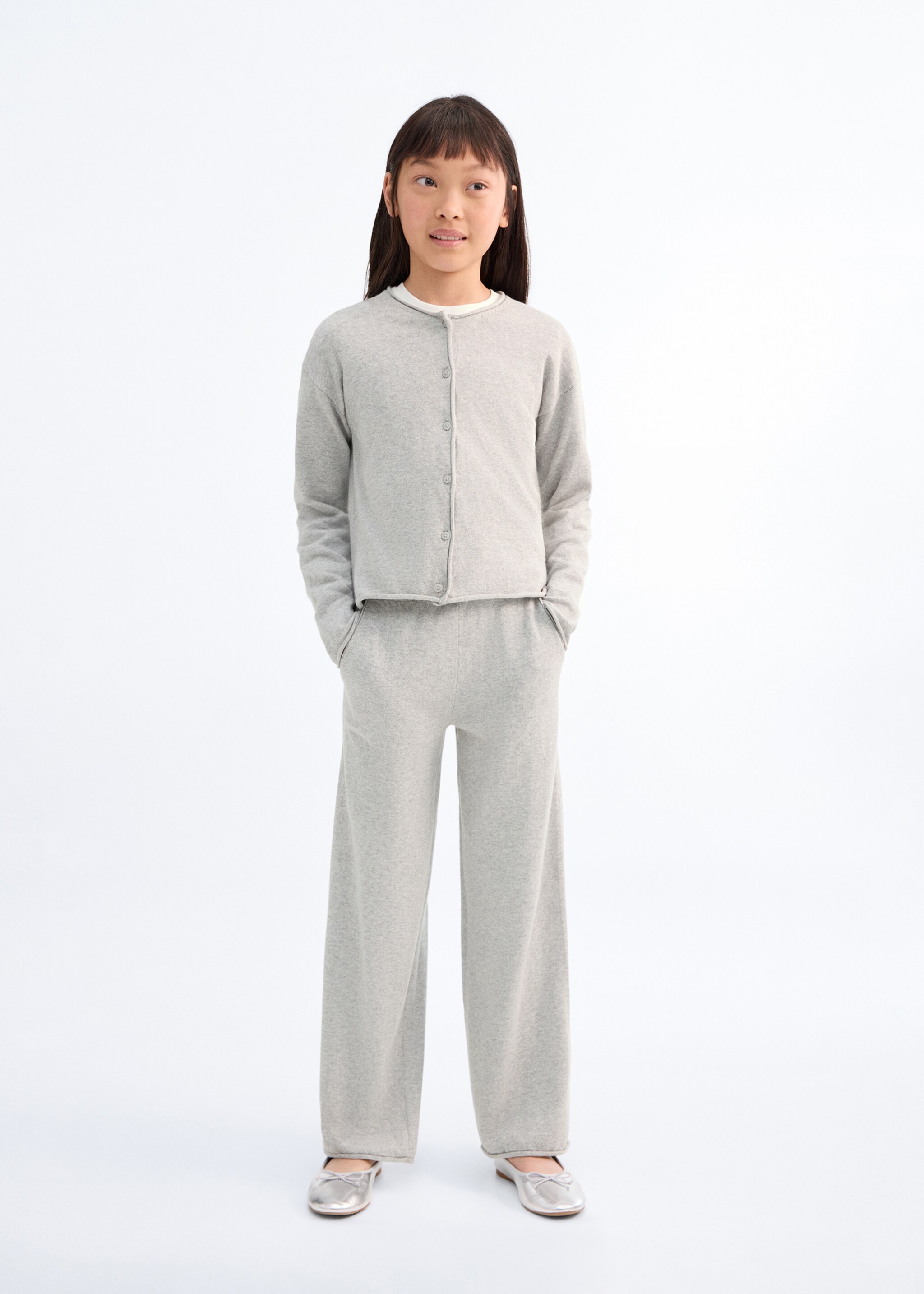 Cotton-knit trousers - General plane, Light Heather Grey. Ref: 17083277-00.