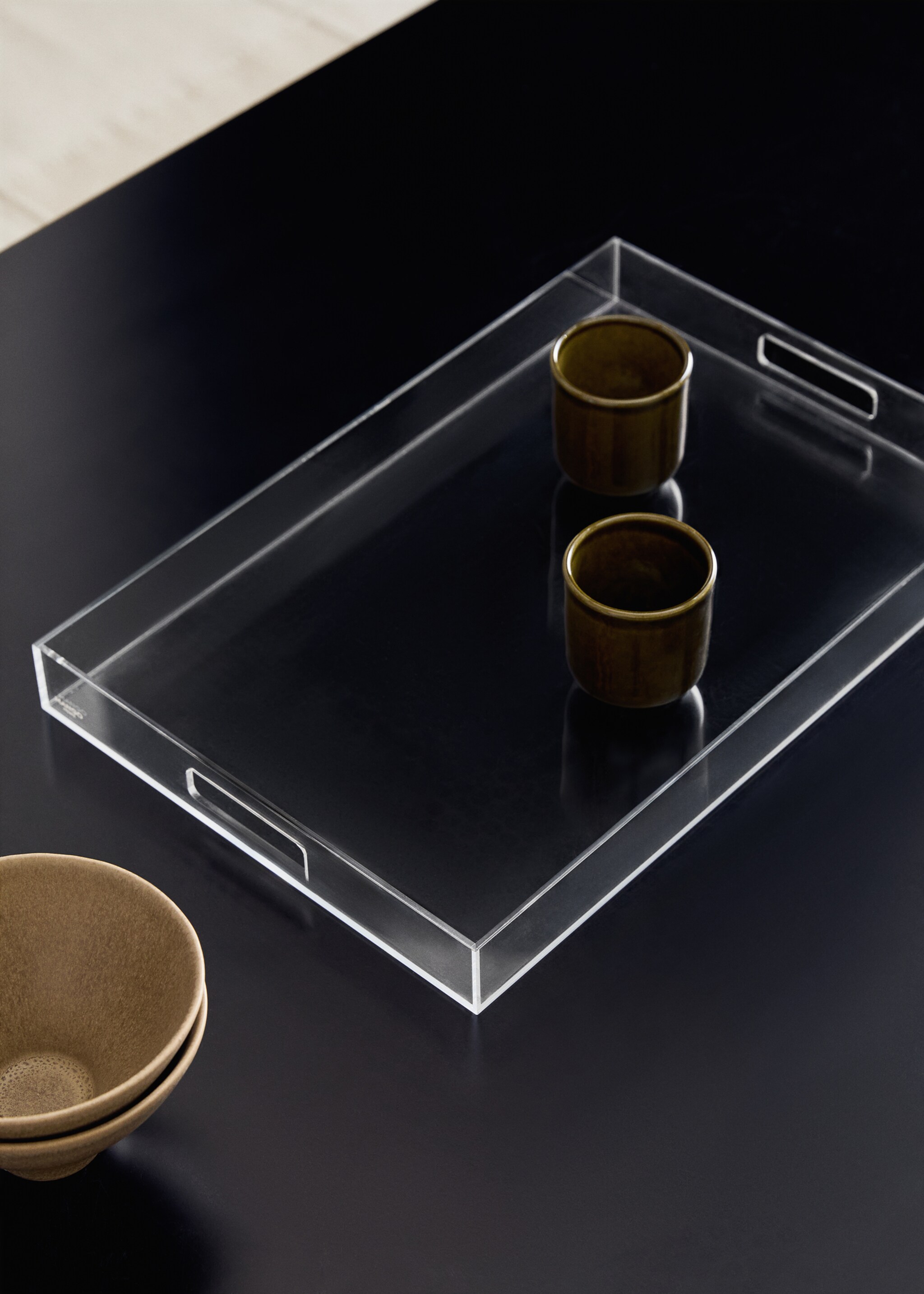 Large rectangular acrylic tray - General plane, Black. Ref: 17083313-00.