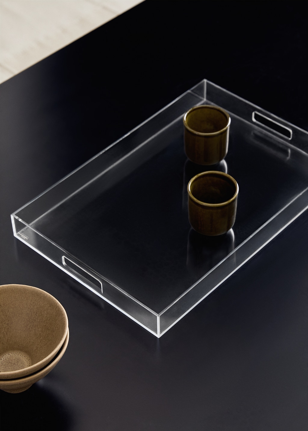 rectangular acrylic tray