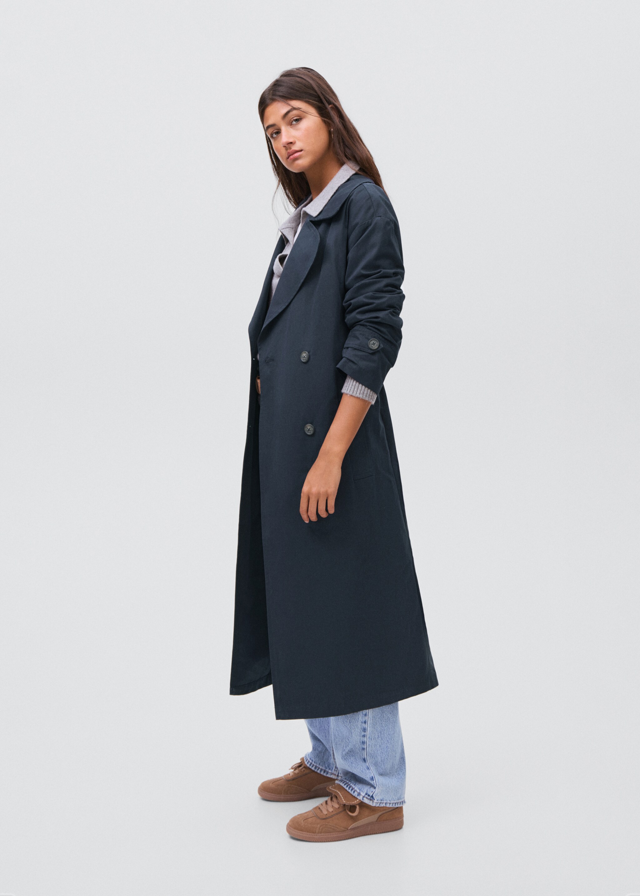 Classic trench coat with belt - General plane