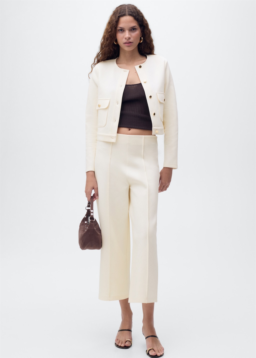 Mango Cotton crop pants