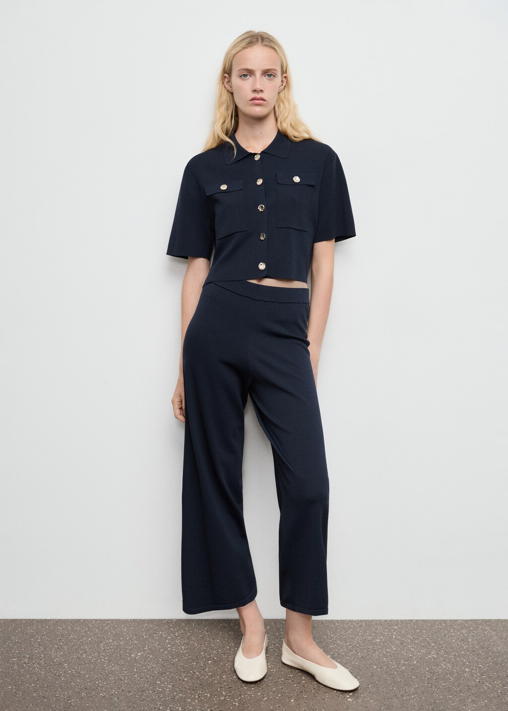 Mango Short-sleeved knitted jacket