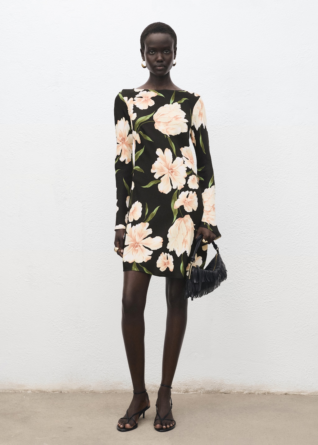 Floral-print dress with bell sleeves - image 2