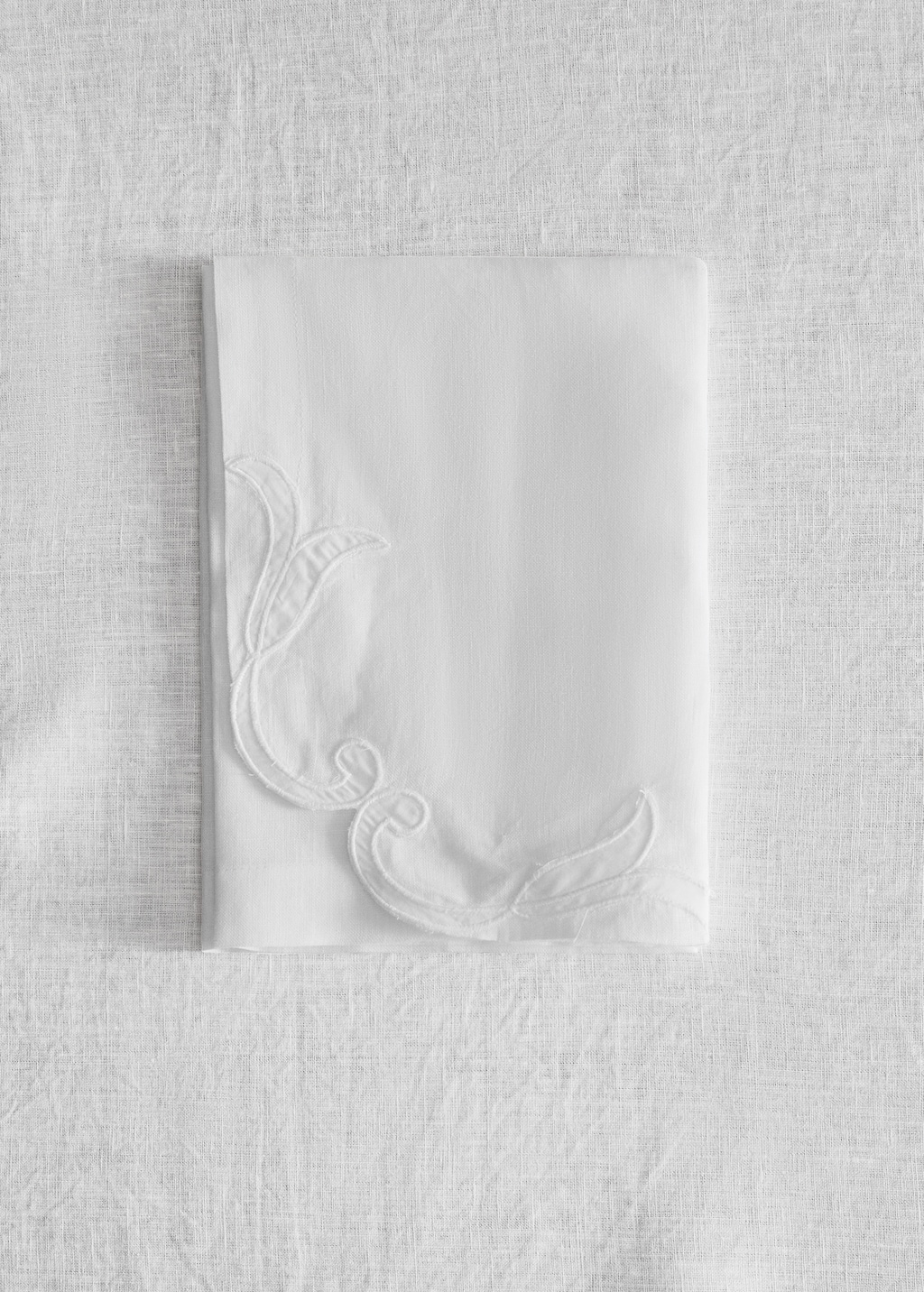 Hand-embroidered linen napkins