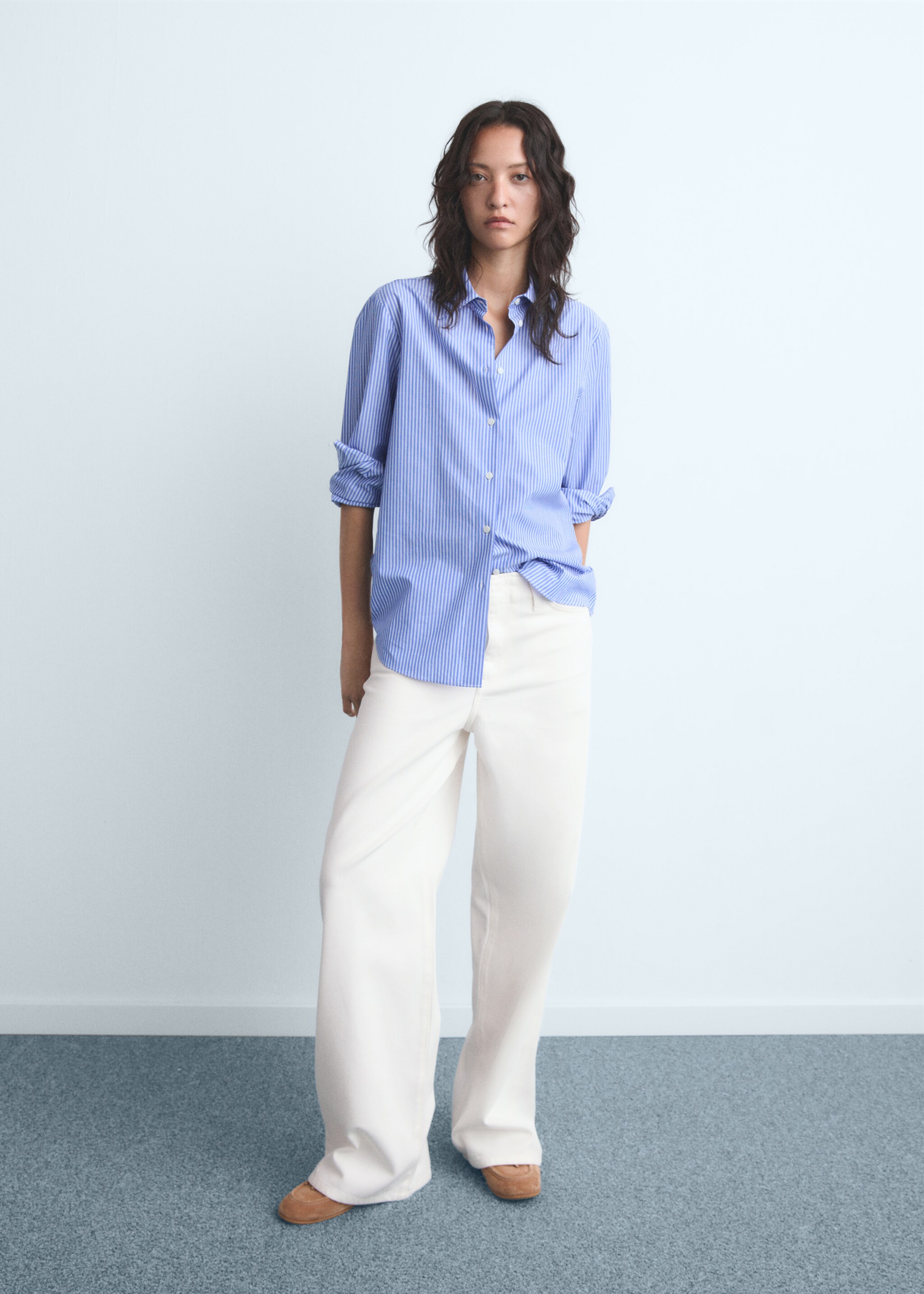 Low-rise wide-leg jeans - General plane, Off White. Ref: 17084138-00.