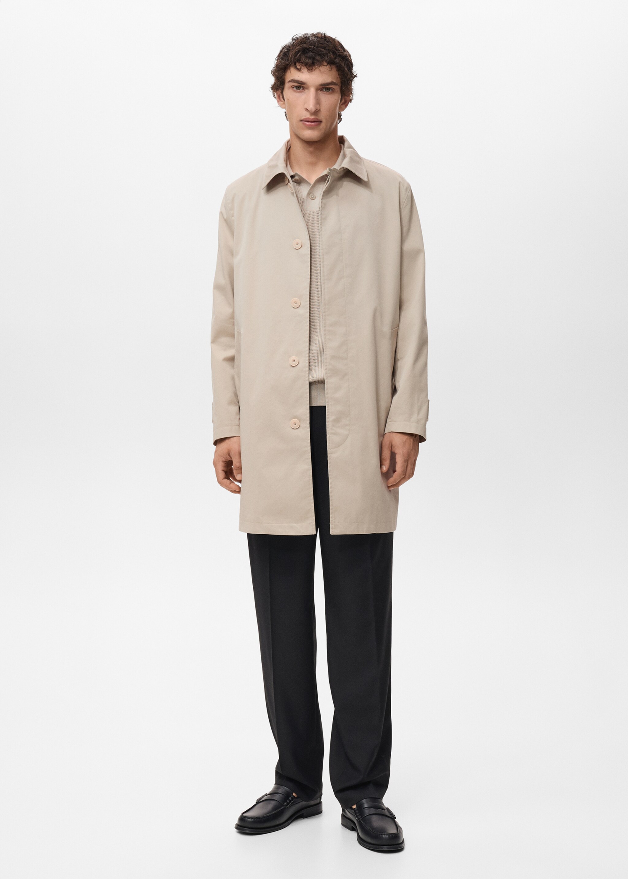 Classic water-repellent trench coat - General plane