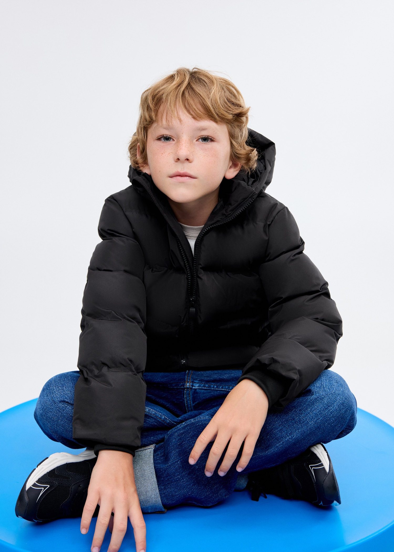 Hood quilted coat - General plane