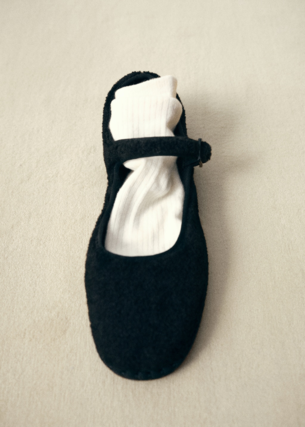 Sheepskin ballet flats