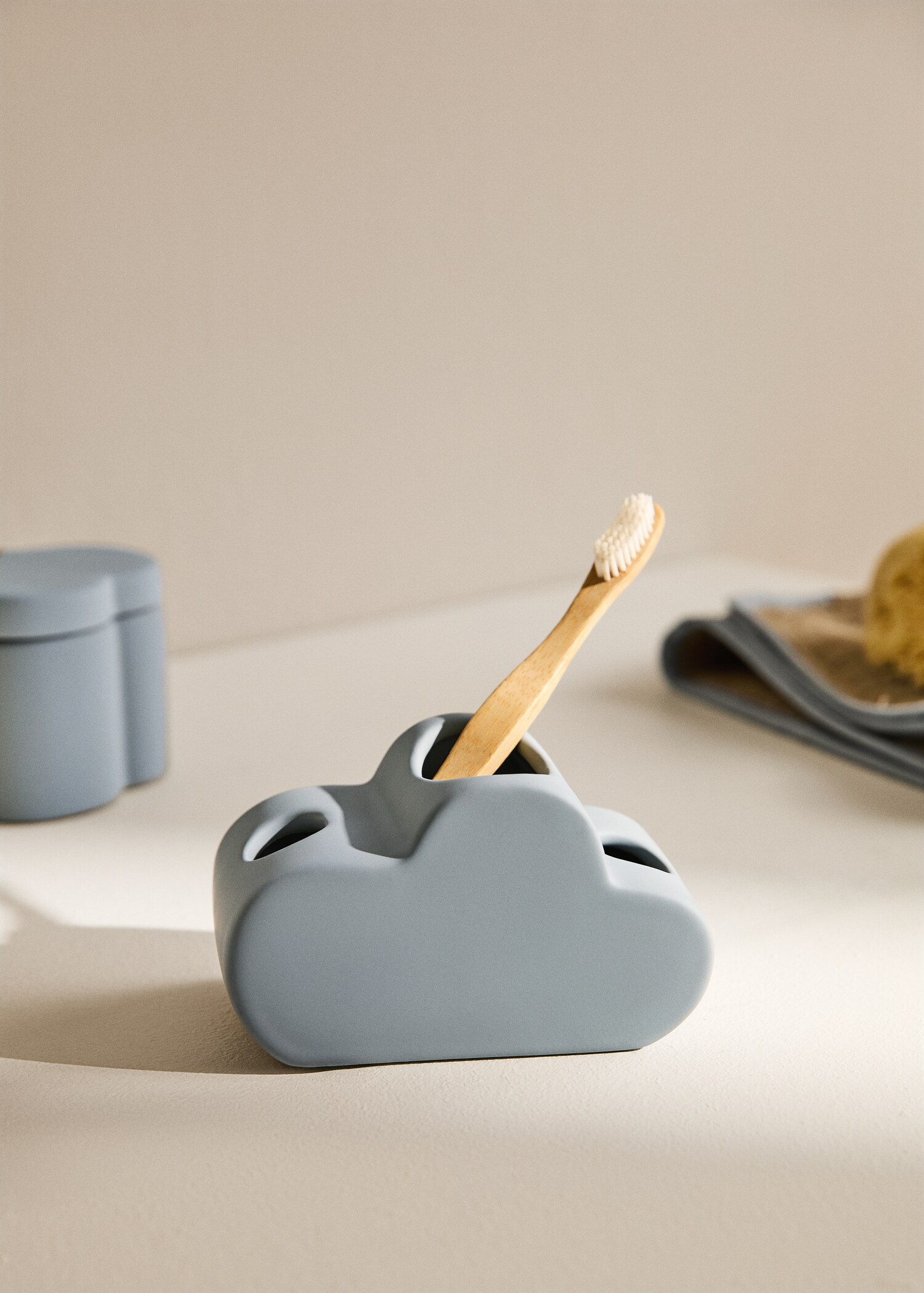 Portacepillos gres forma nube - Plano general
