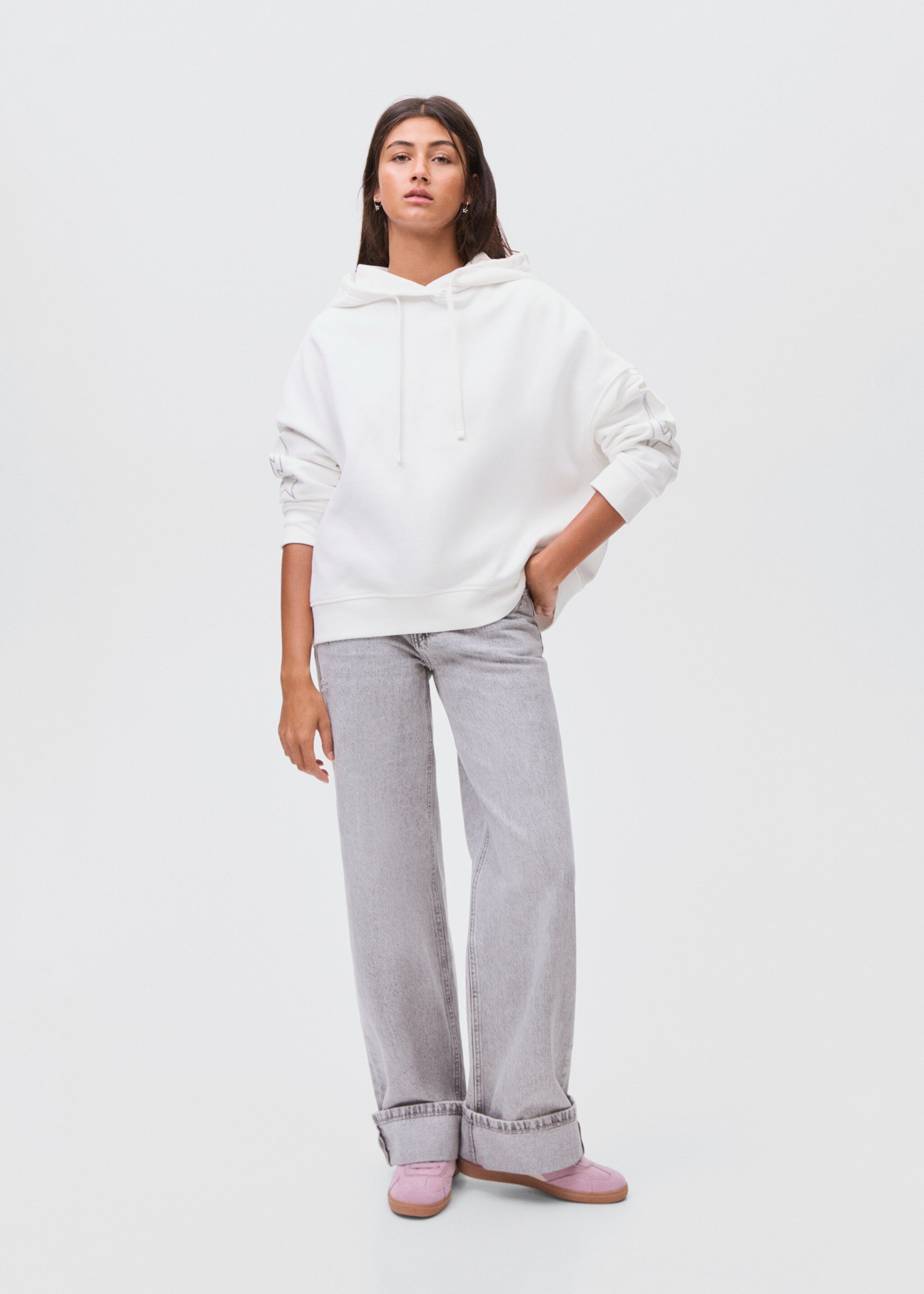 Sweatshirt with embroidered star - General plane, Off White. Ref: 17084781-00.