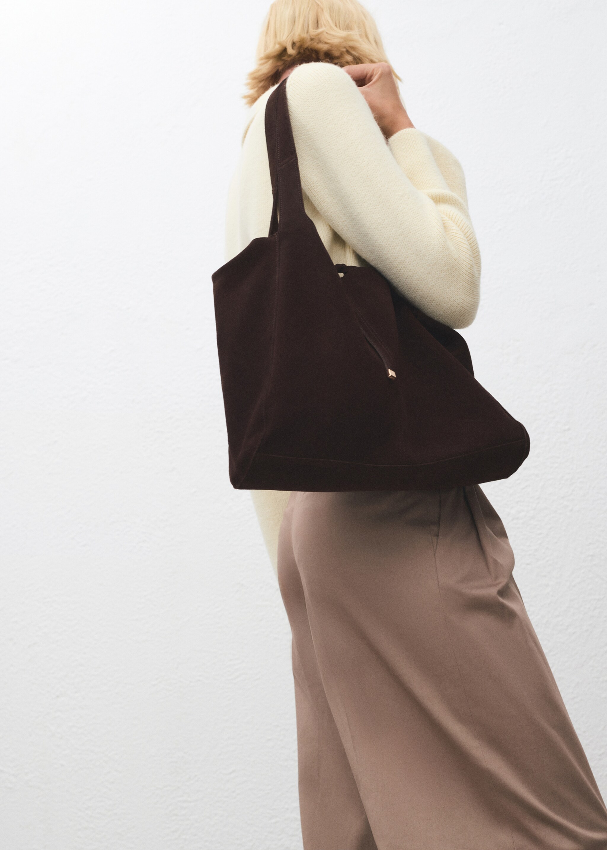 Carteira shopper croûte - Plano geral, Chocolate. Ref: 17084783-00.