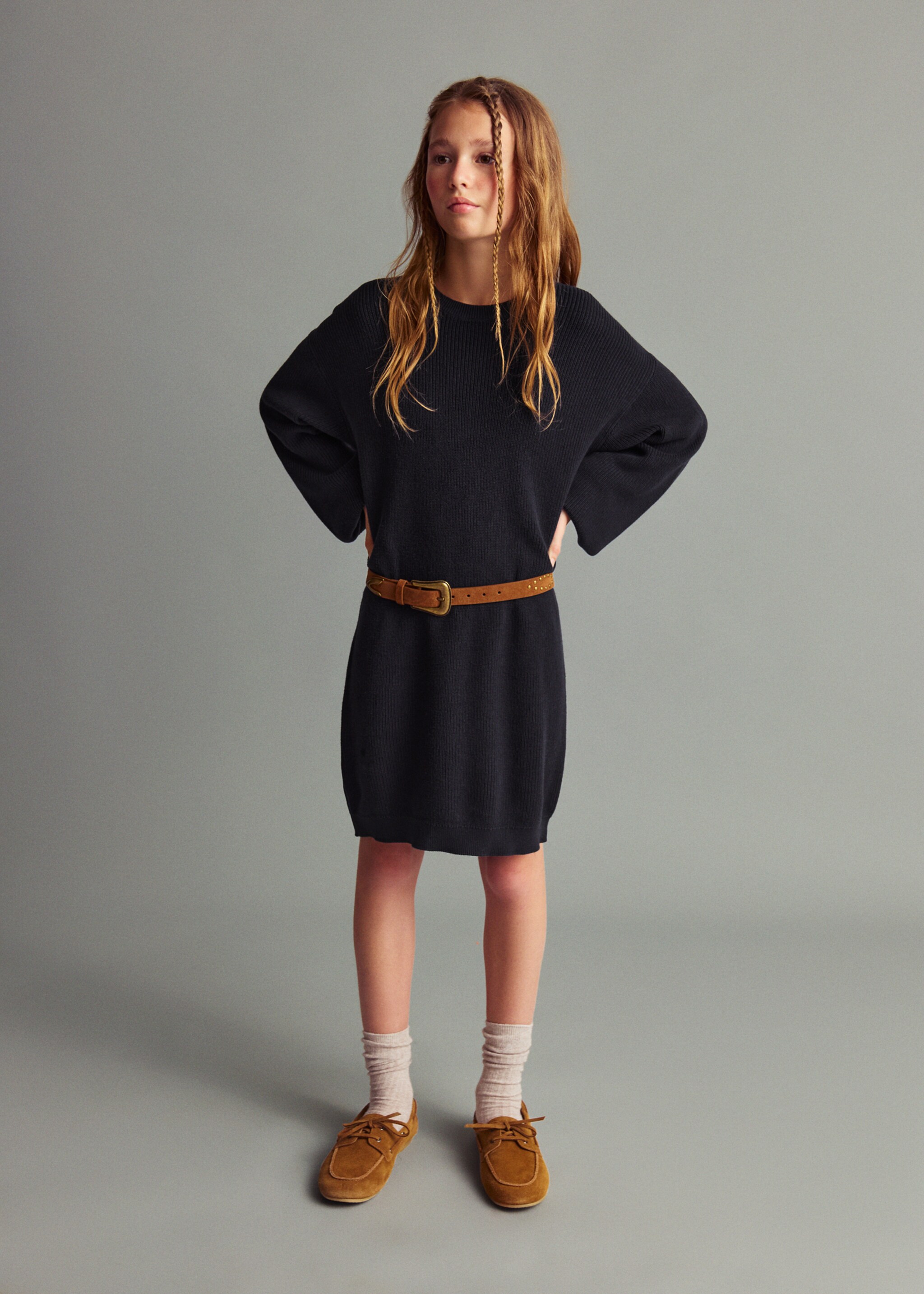 Dress saski - General plane, Navy. Ref: 17085153-00.