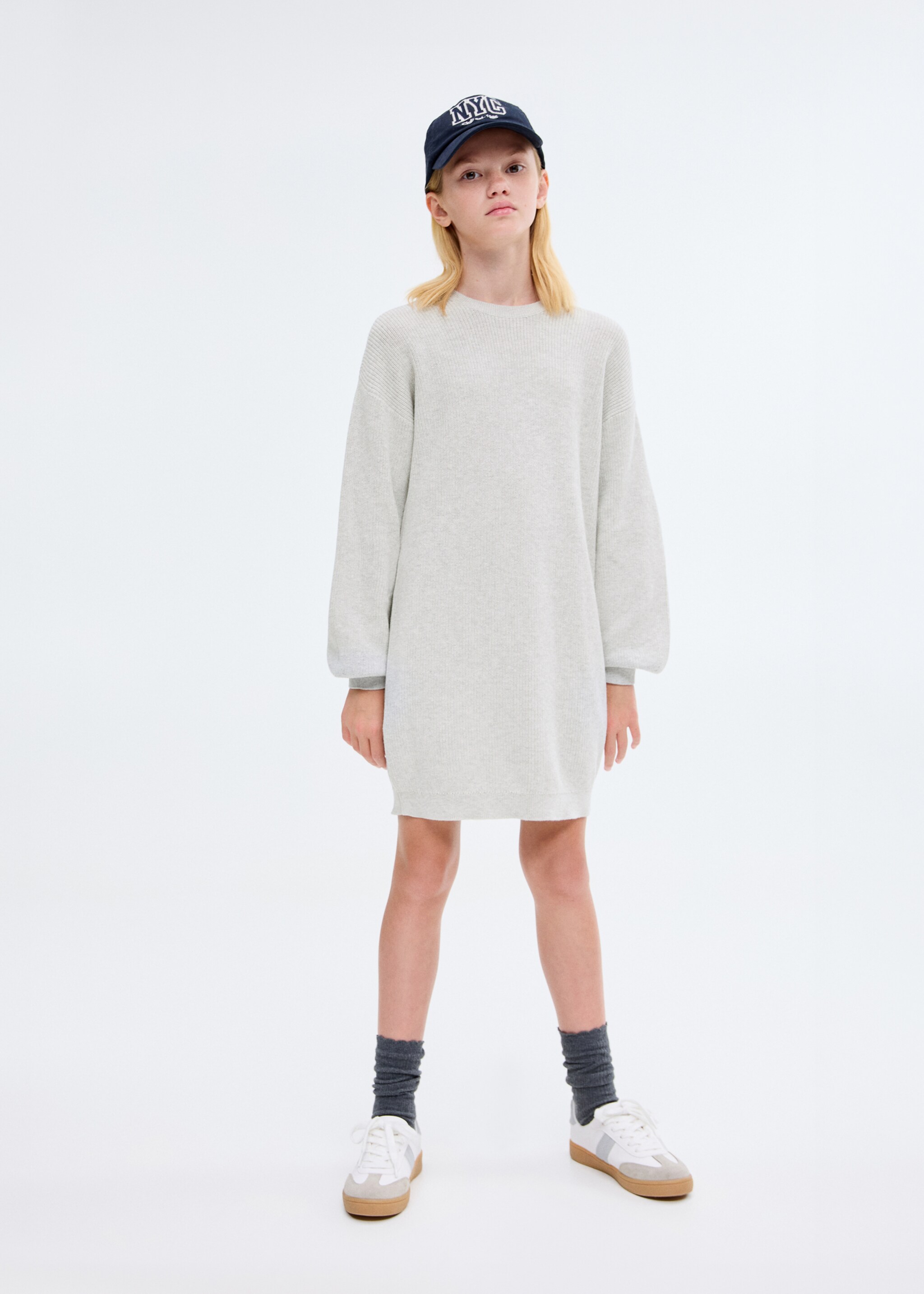 Knit midi dress - General plane, Light Heather Grey. Ref: 17085153-00.