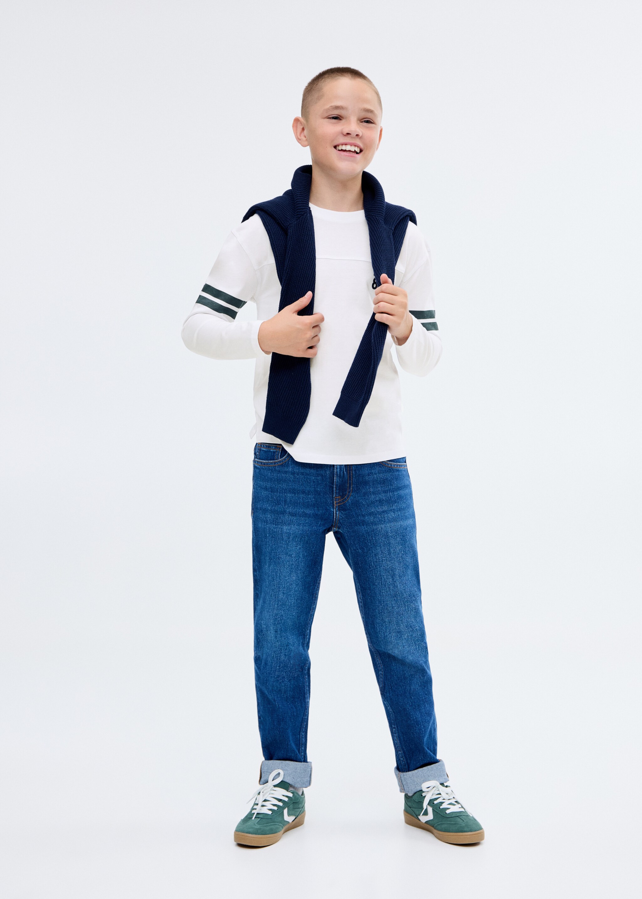 Embroidered printed T-shirt - General plane, White. Ref: 17085155-00.