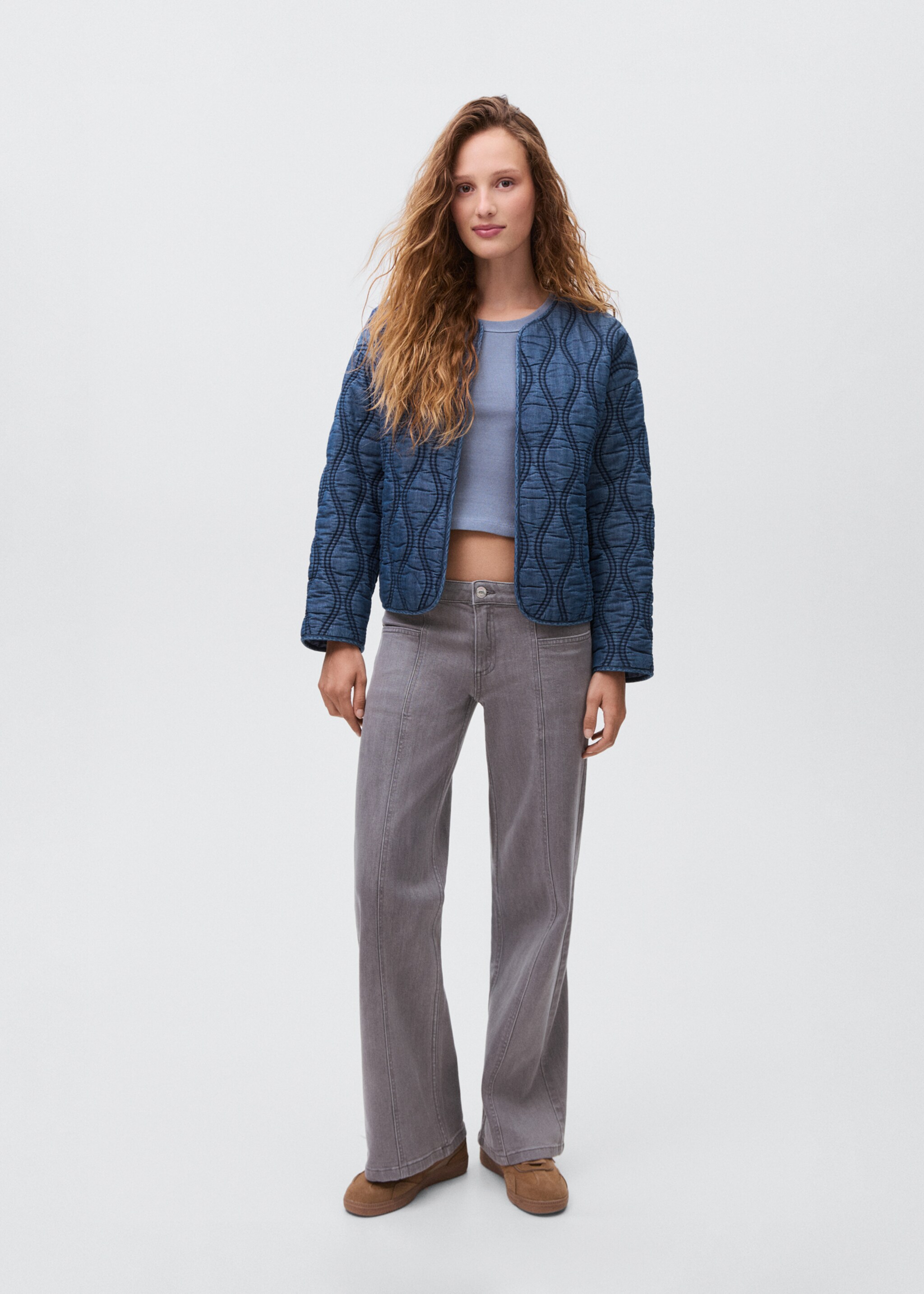 Quilted denim jacket - General plane, Dark Blue. Ref: 17085790-00.