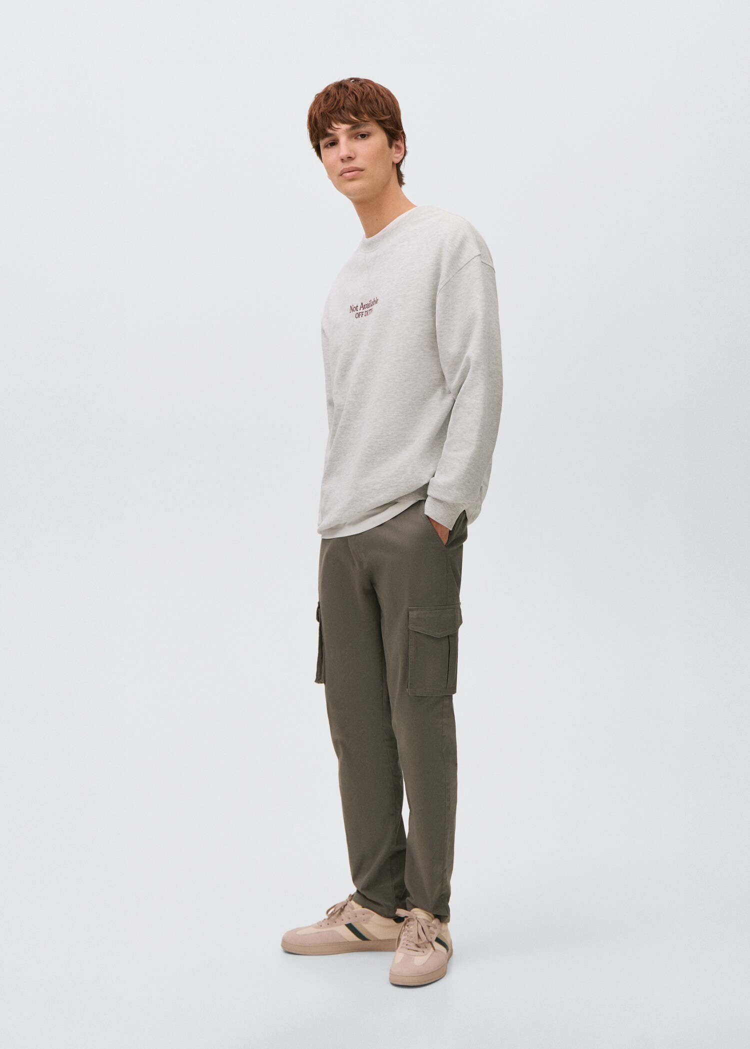 Gemustertes Baumwoll-Sweatshirt - Allgemeine Ansicht