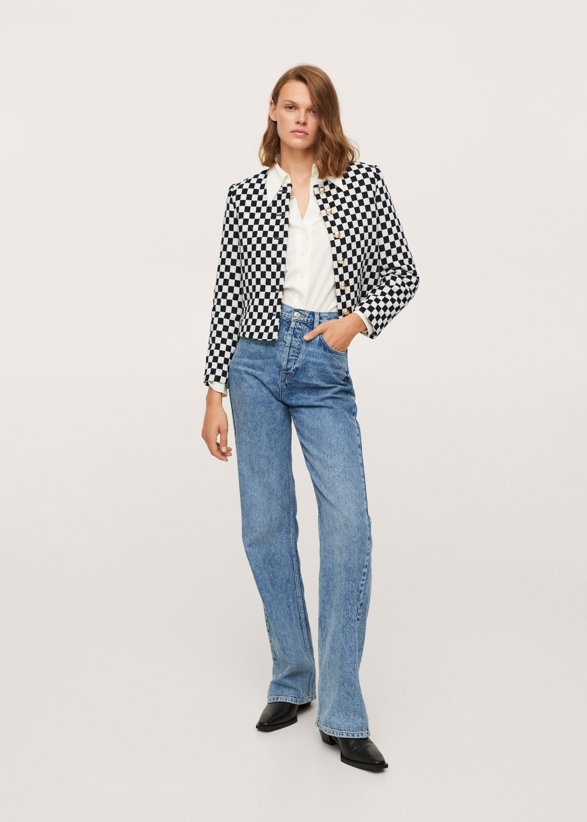 Checked texture jacket - General plane
