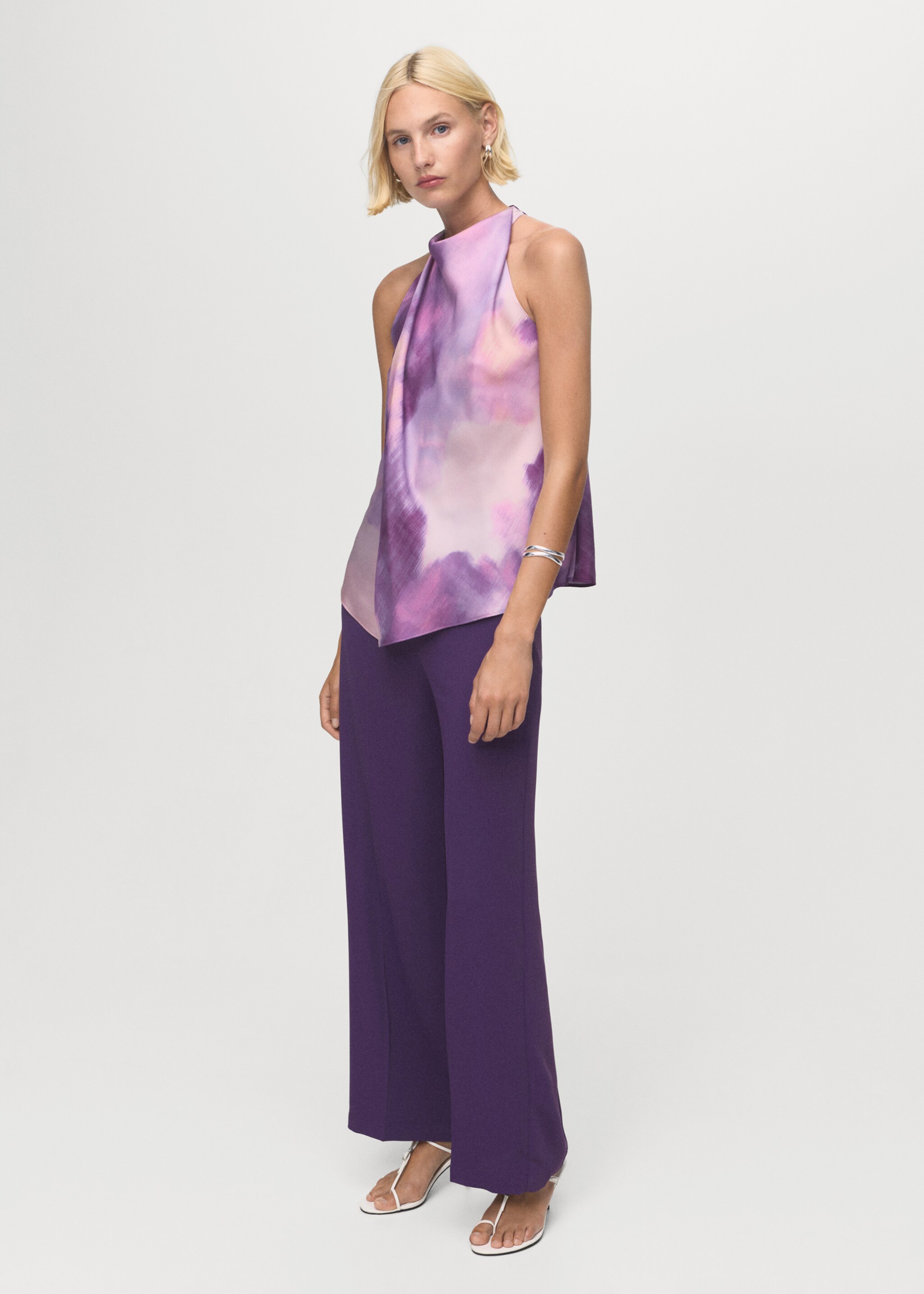 Chemisier tie-dye foulard - Plan général, Violet clair/pastel. Ref: 17085999-00.