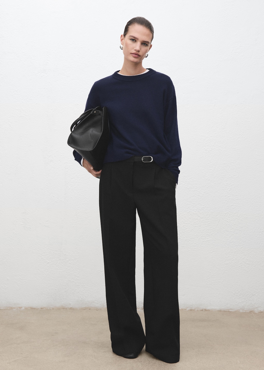 Combined trousers with belt