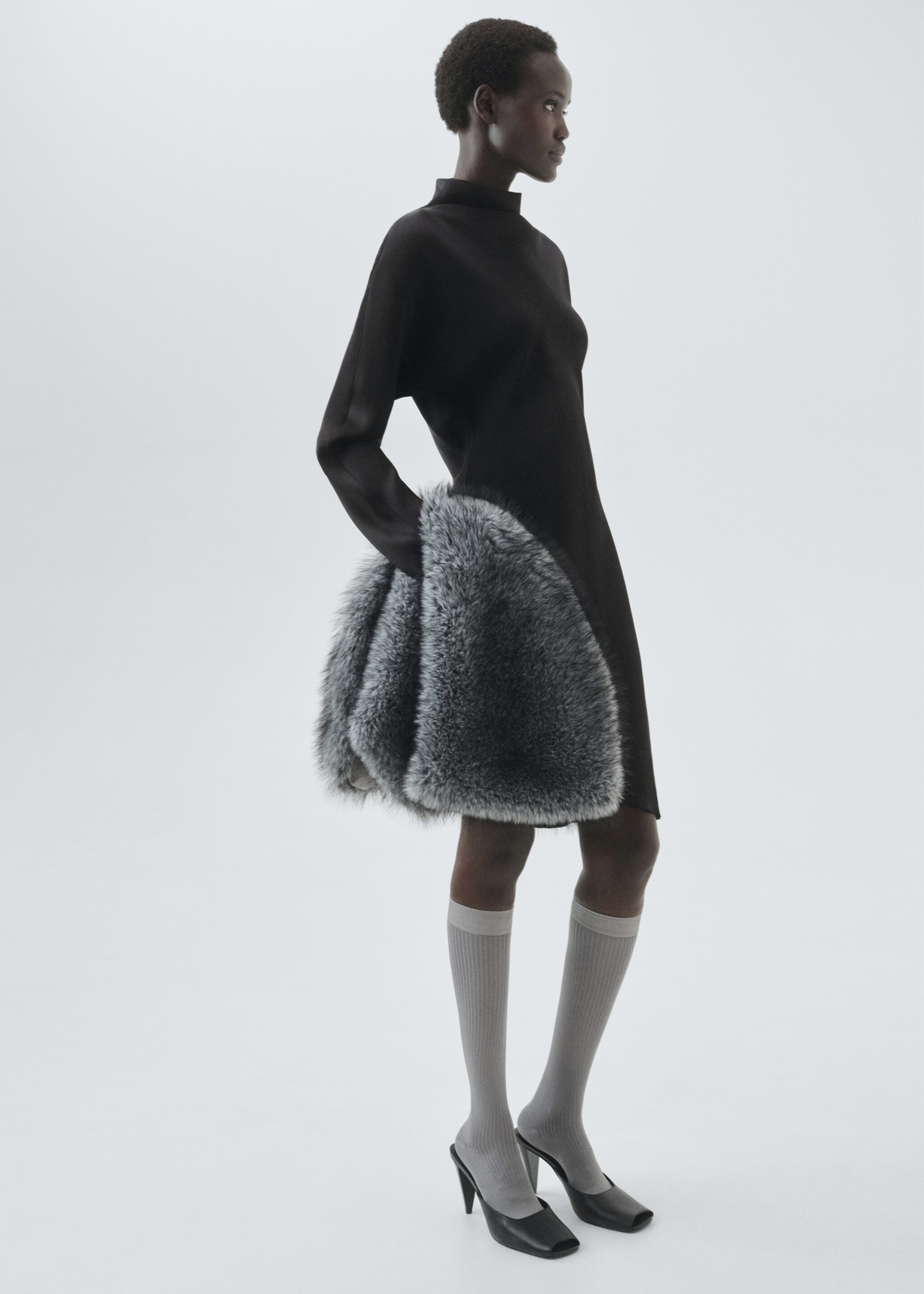 Long ribbed socks - General plane, Grey. Ref: 17086352-00.