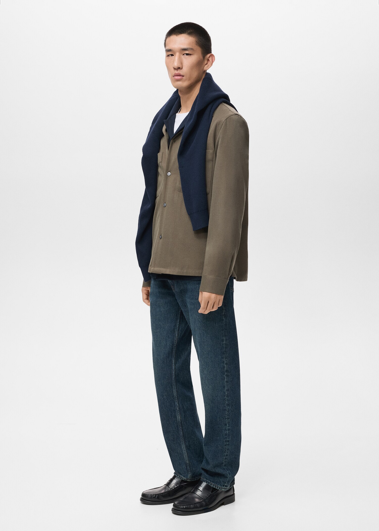 Regular-fit overshirt with pocket - General plane