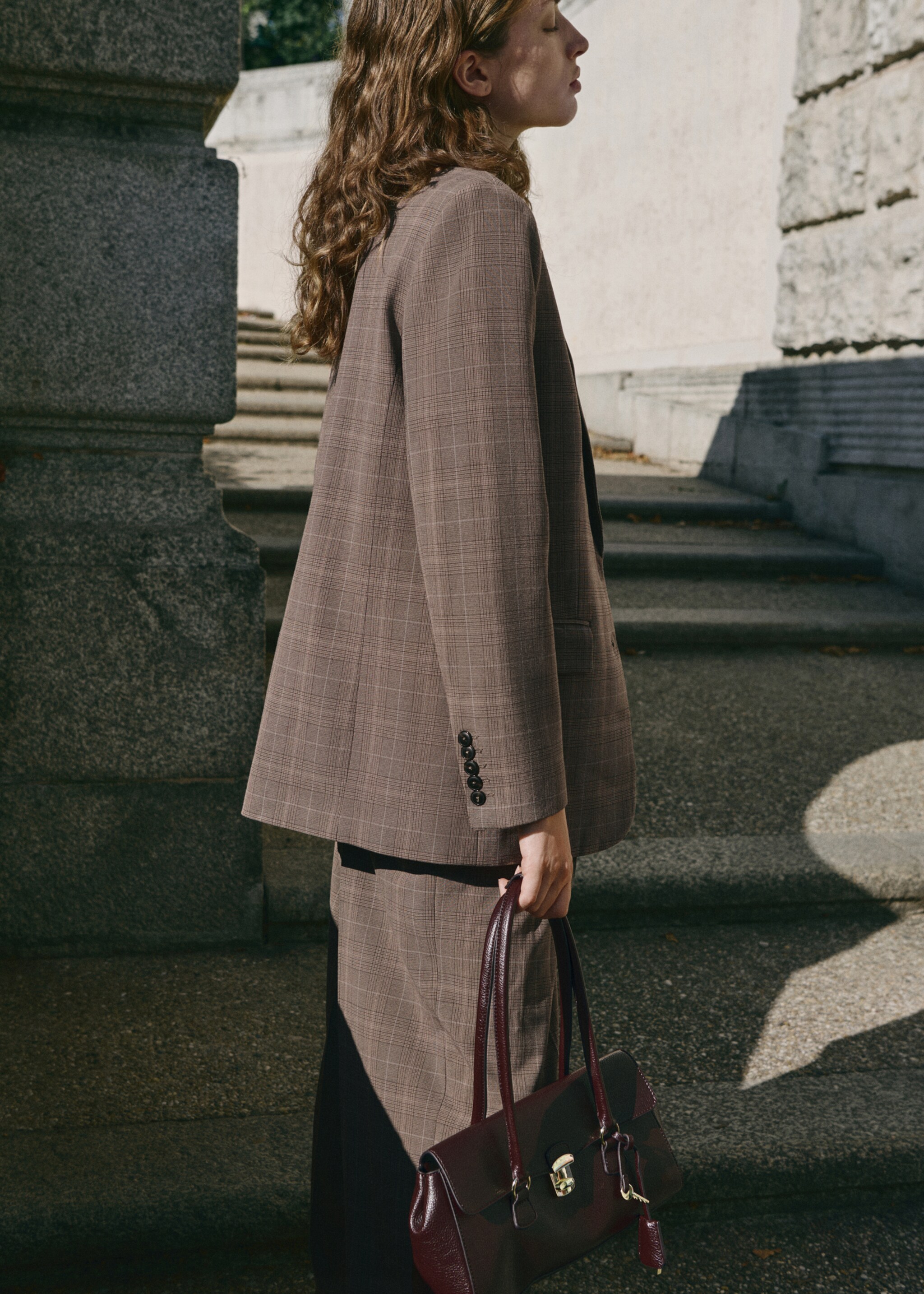 Check suit jacket - General plane, Medium Brown. Ref: 17086742-00.