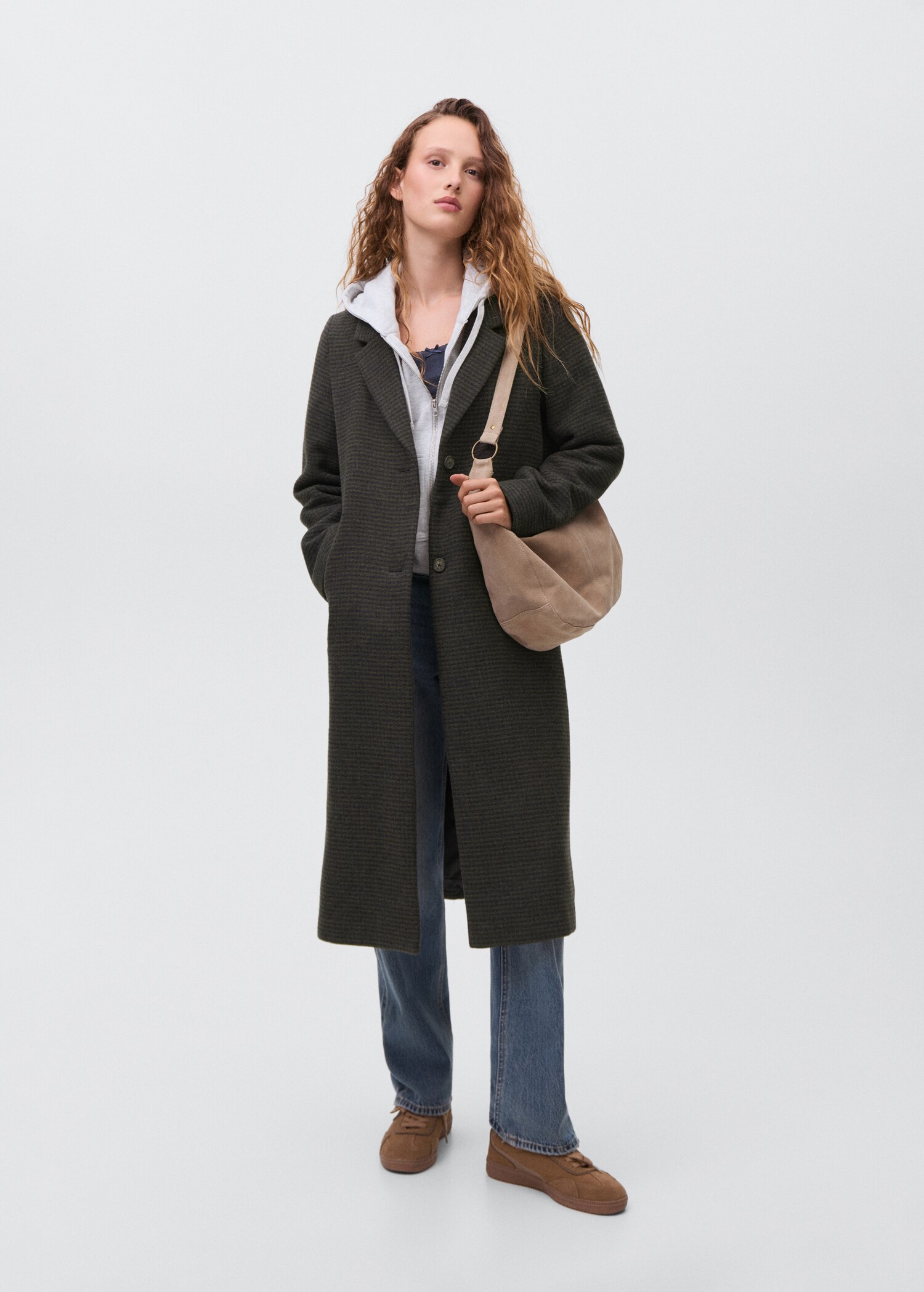 Tweed wool coat - General plane