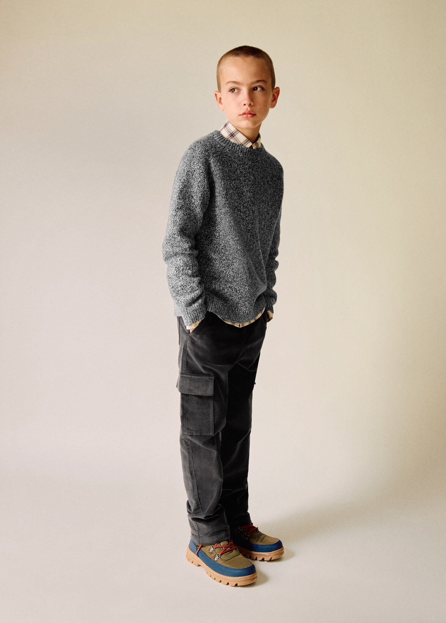 Pantalon cargo velours côtelé - Plan général