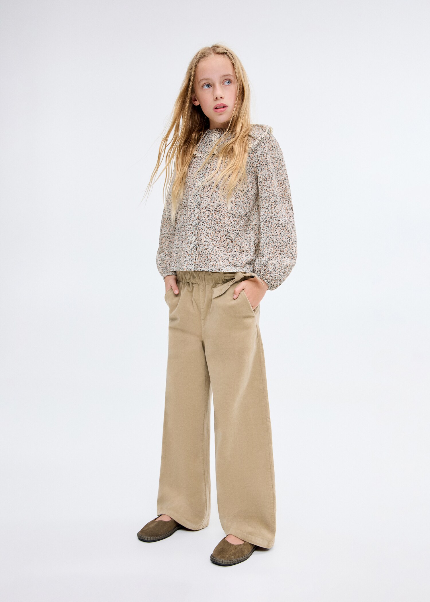 Cotton culotte trousers - General plane
