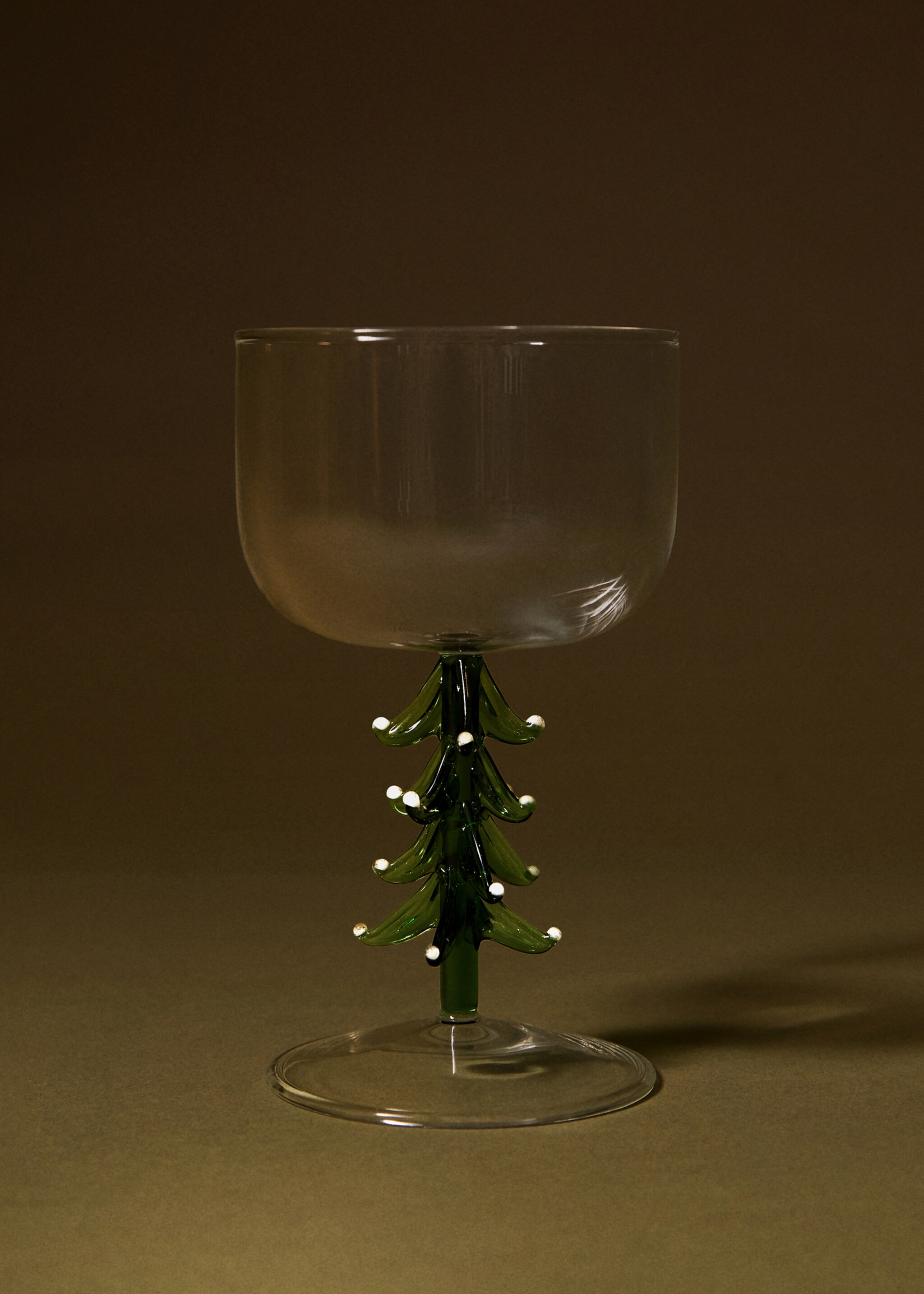 Чаша от 100% боросиликатно стъкло с дизайн на дърво - Обща равнина, Среднозелено. Ref: 17087777-00.