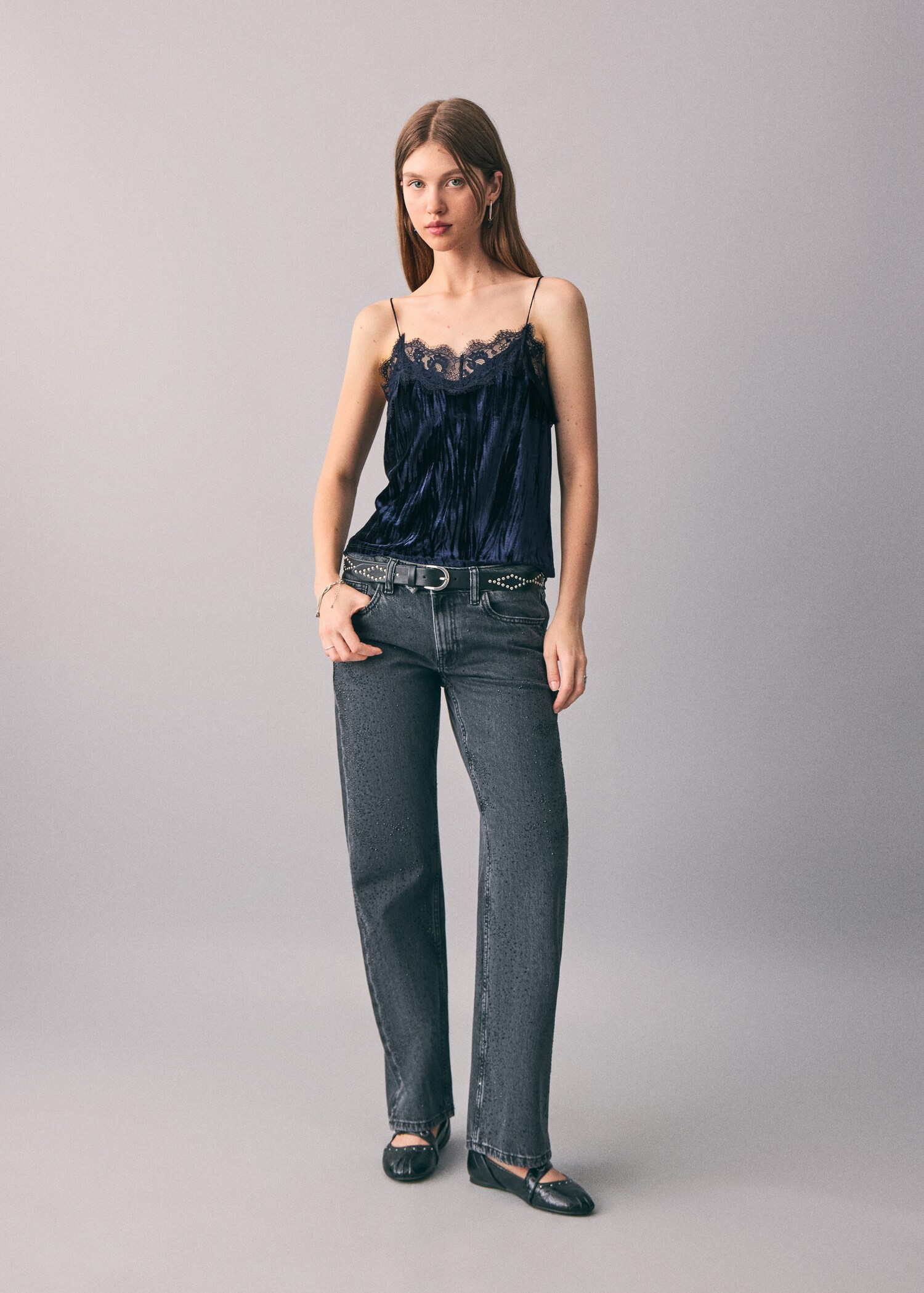 Lace velvet top - General plane