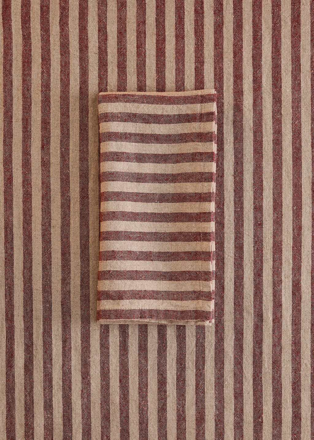 Striped linen napkins