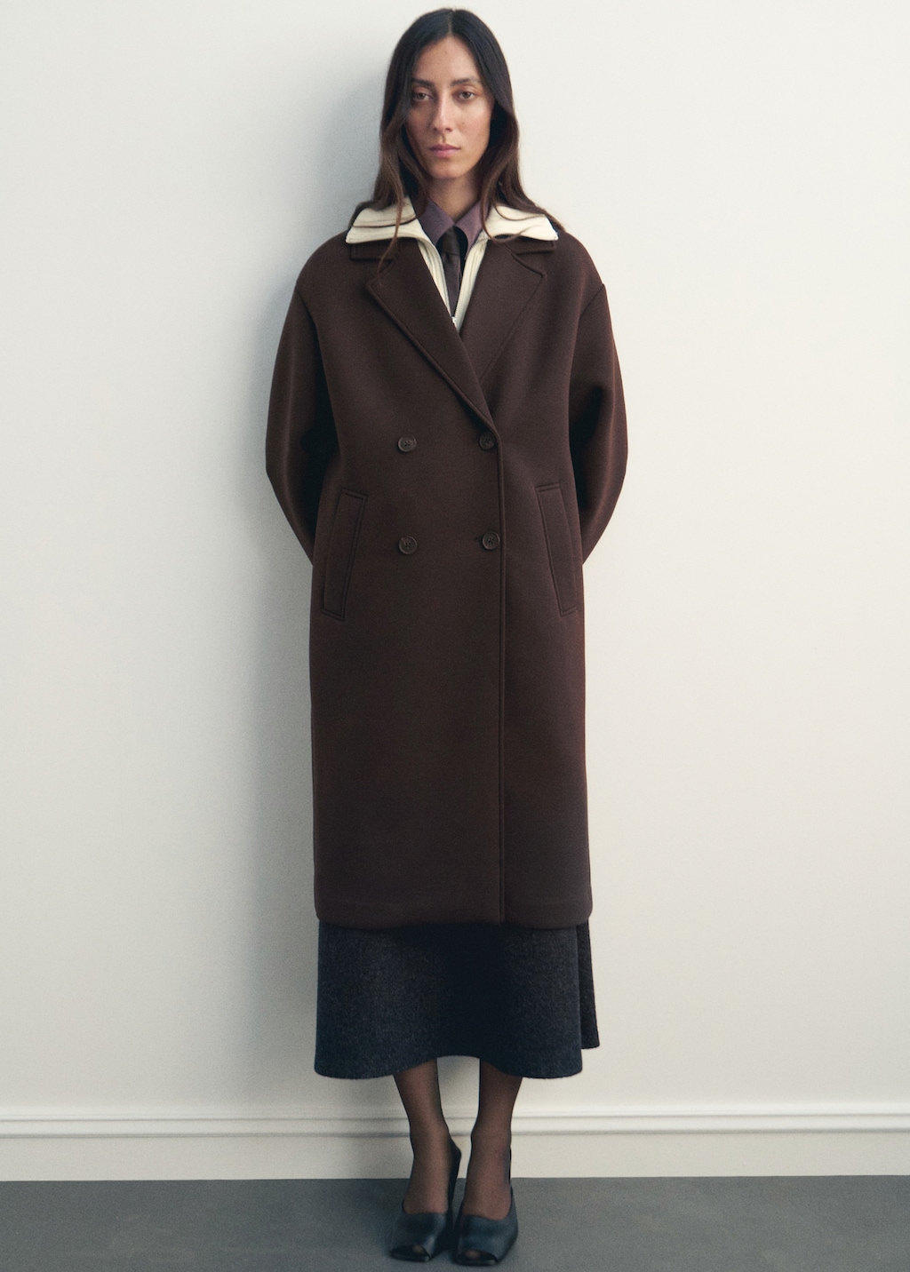 Mango Long combined coat
