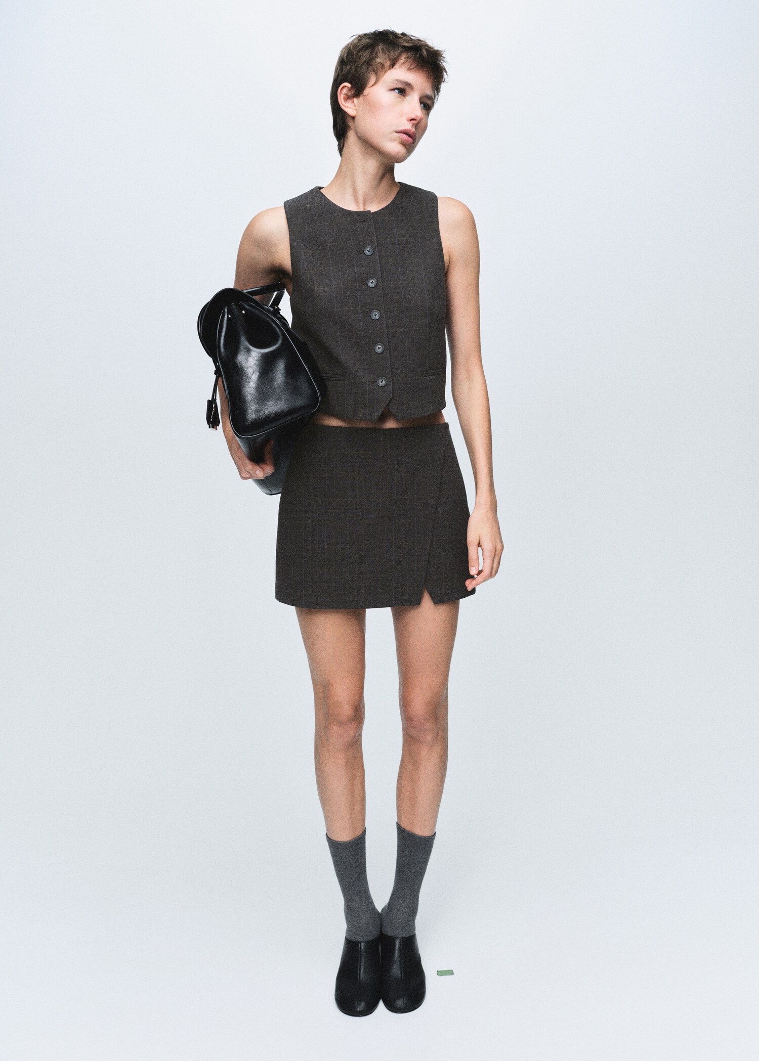 Check suit waistcoat - General plane