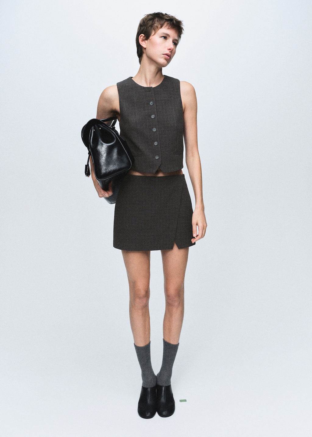 Check suit waistcoat