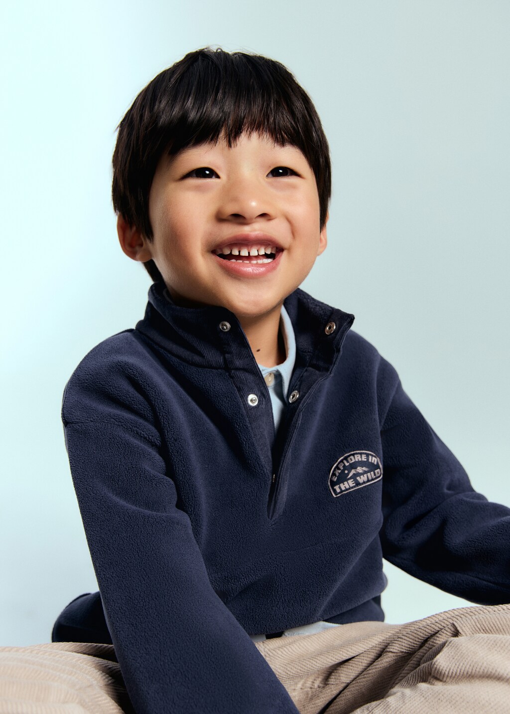 Polar fleece fabric sweatshirt