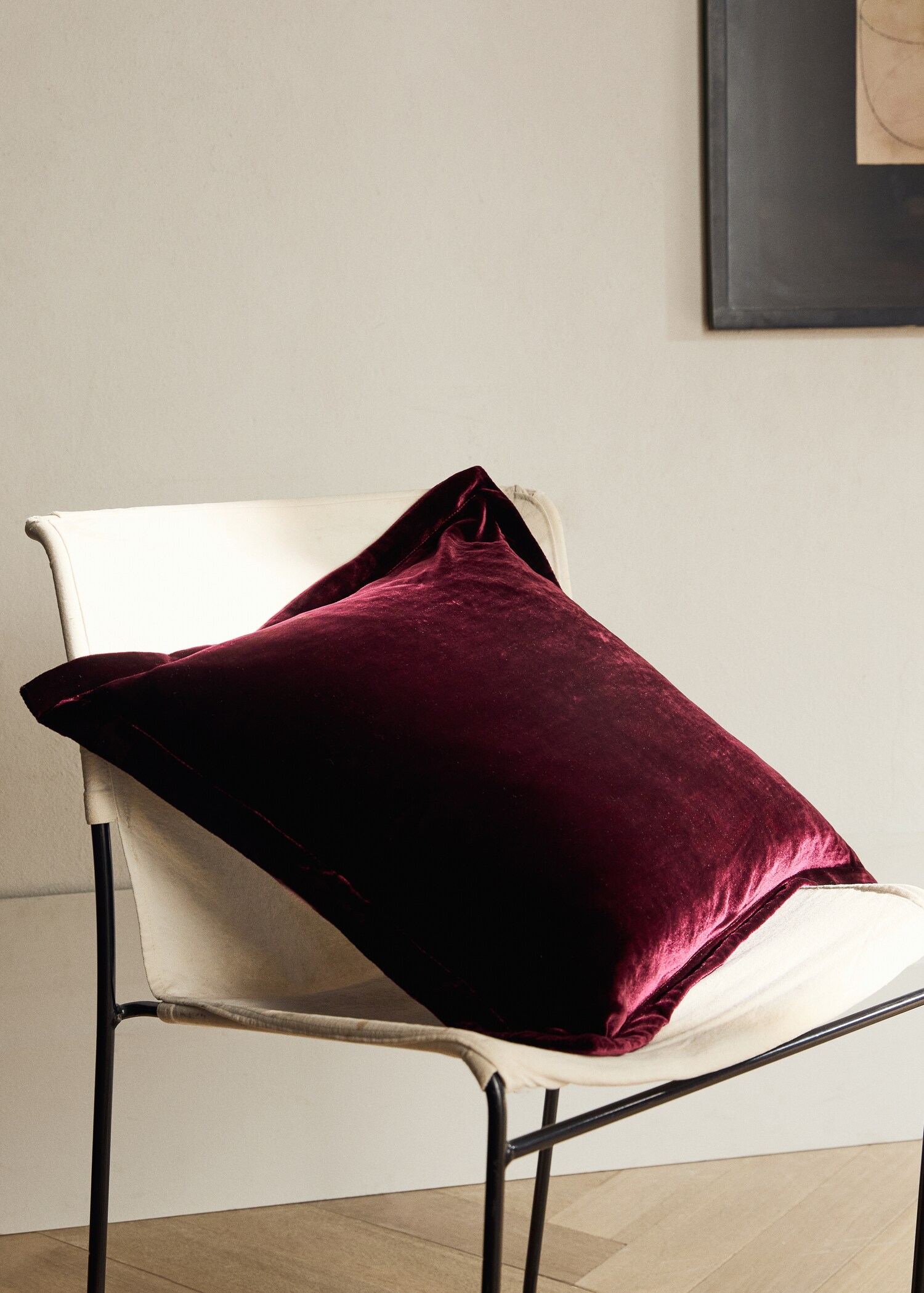 Coussin en velours à liseré 45x45 cm - Plan général