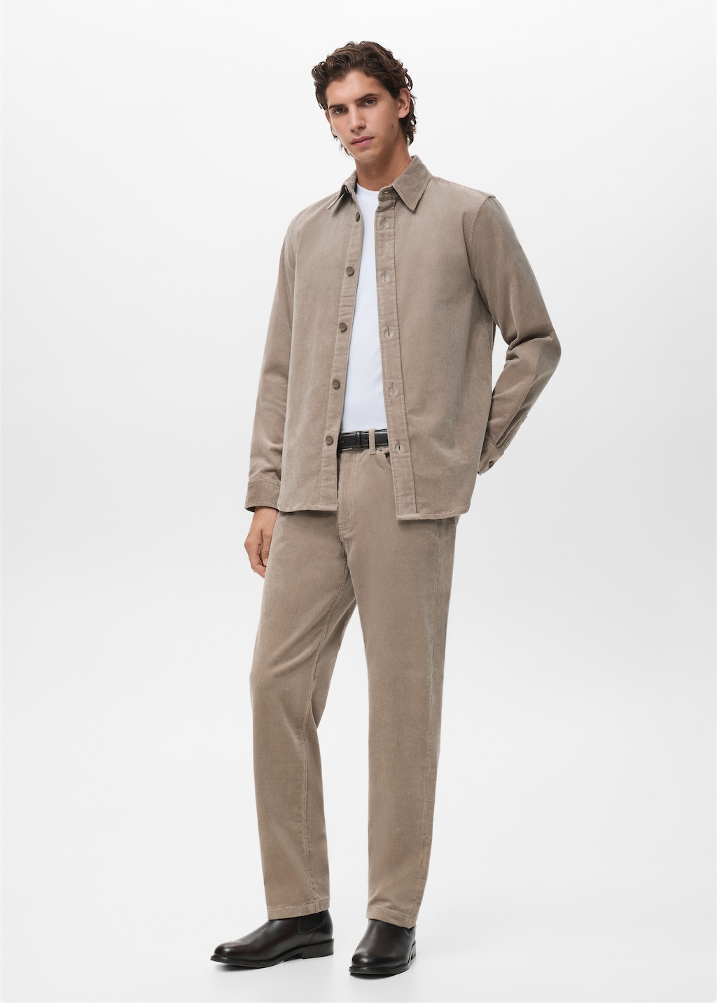 Corduroy cotton overshirt