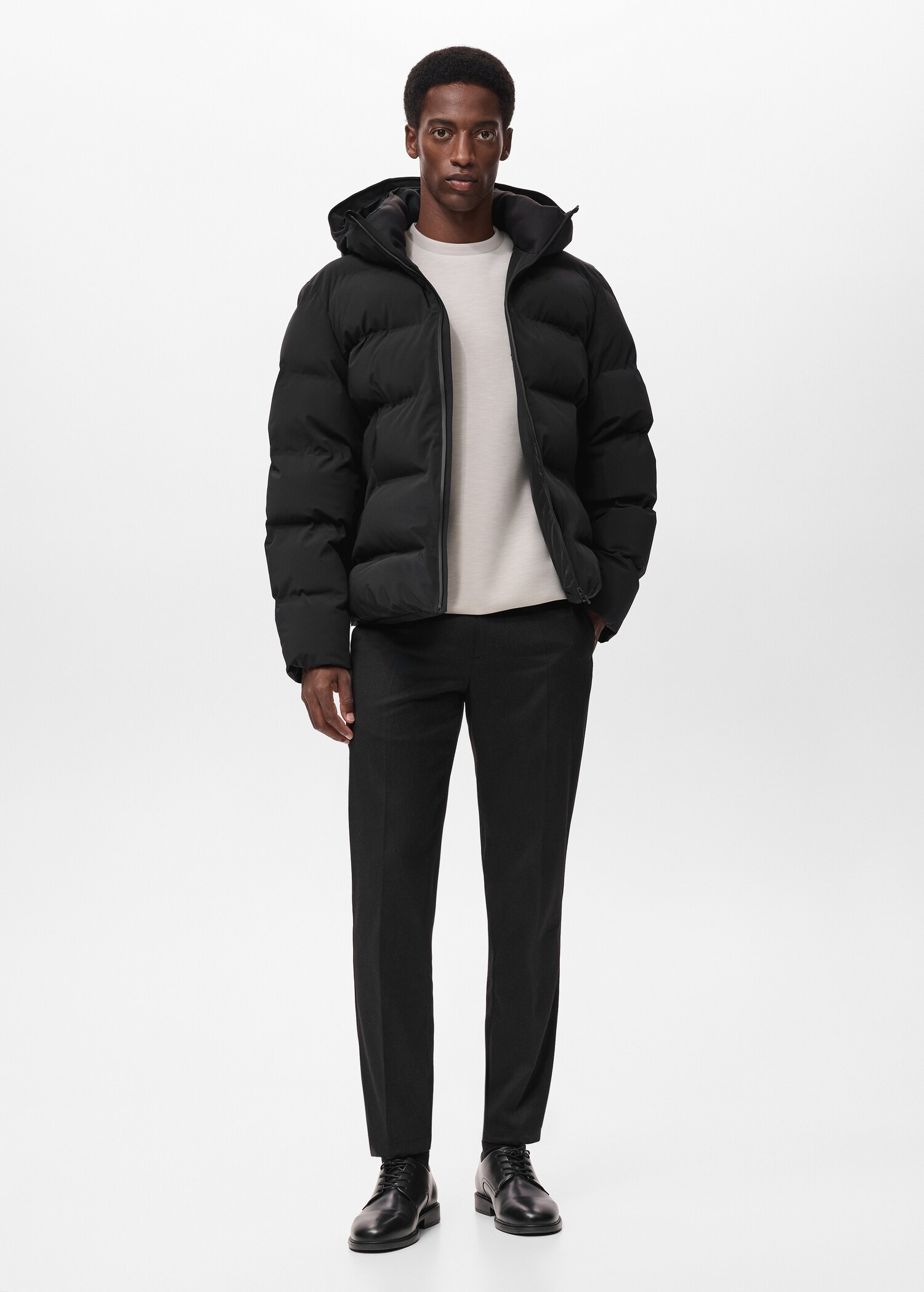 Puffer coat  with waterproof hood - General plane
