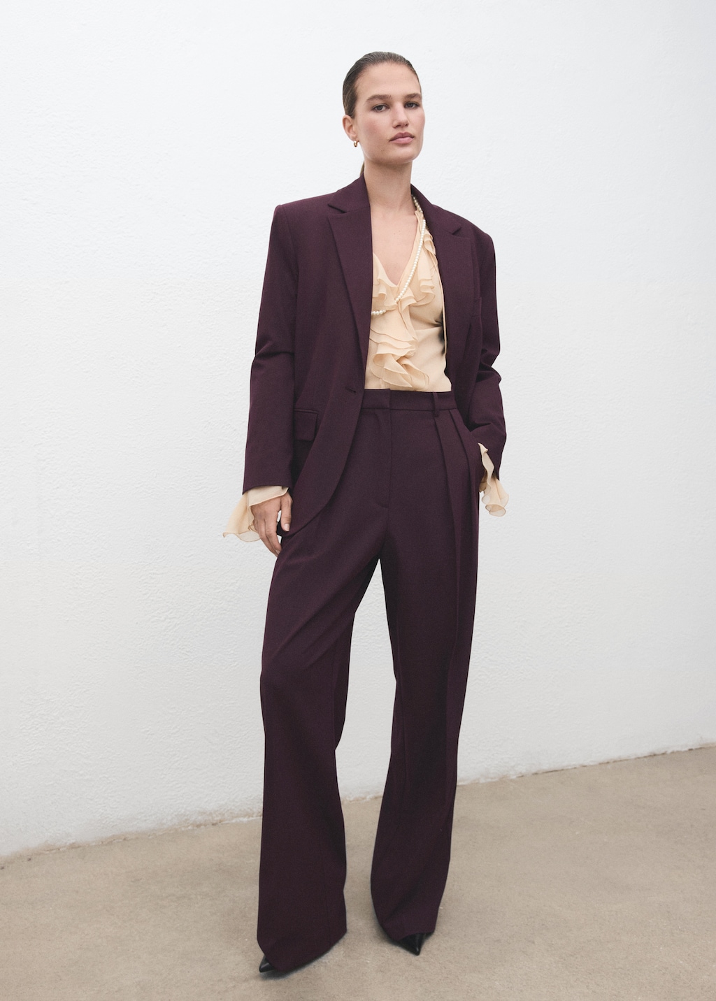 Mango Straight-fit suit blazer