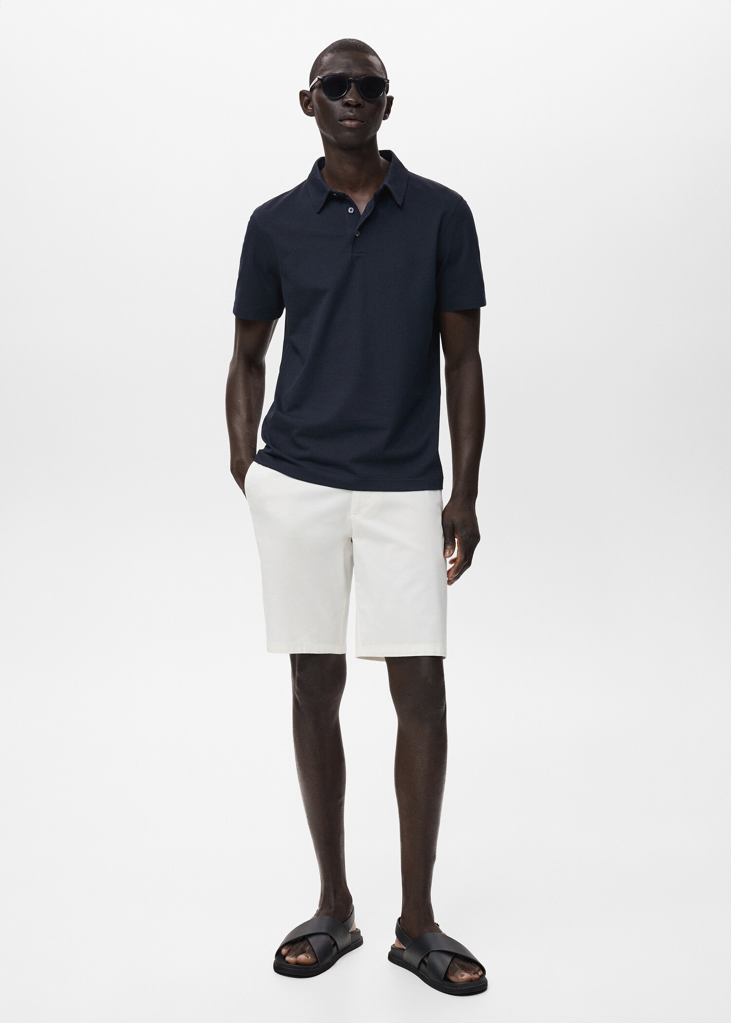 Bermudas rectas algodón - Plano general
