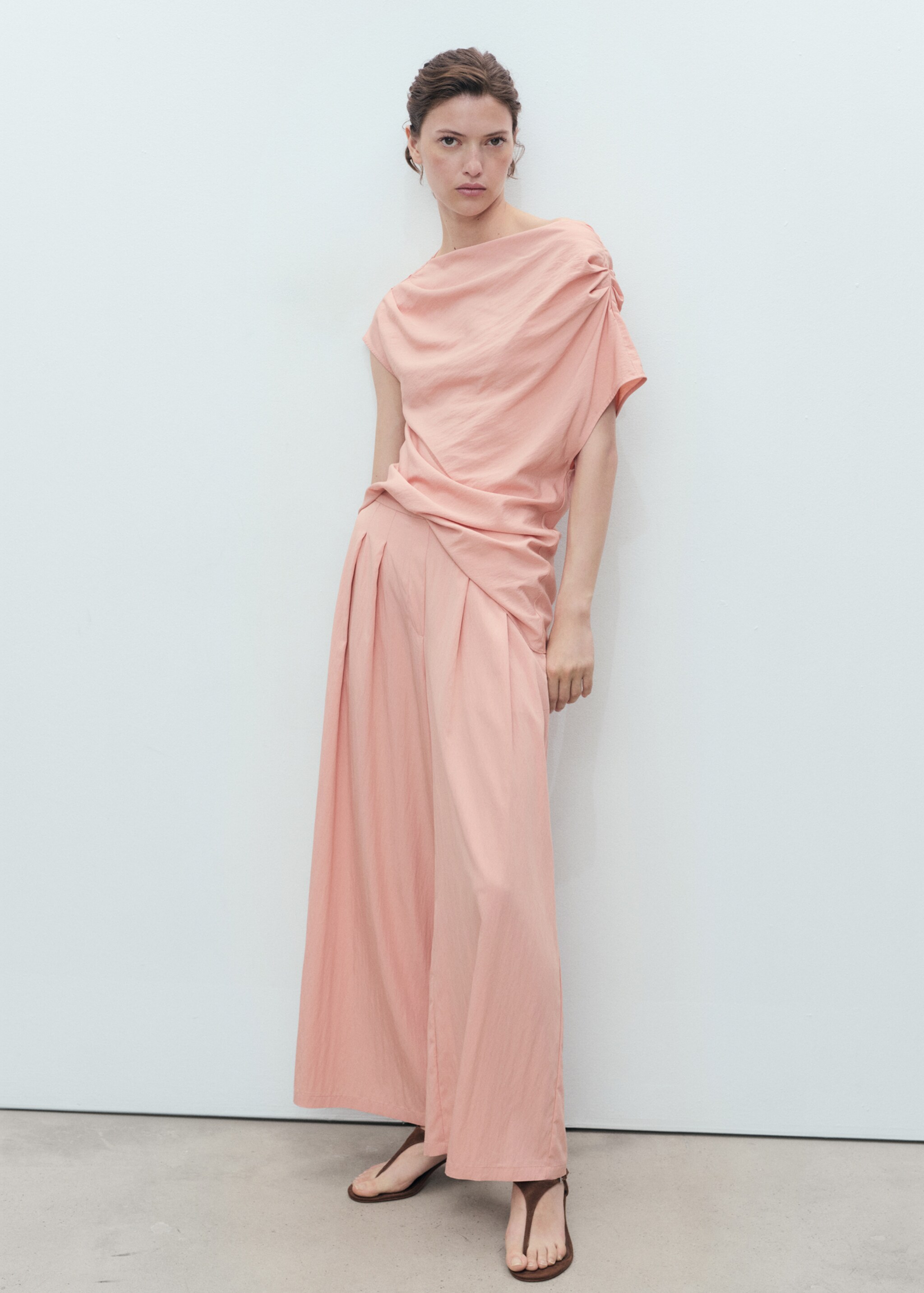 Dart palazzo trousers - General plane